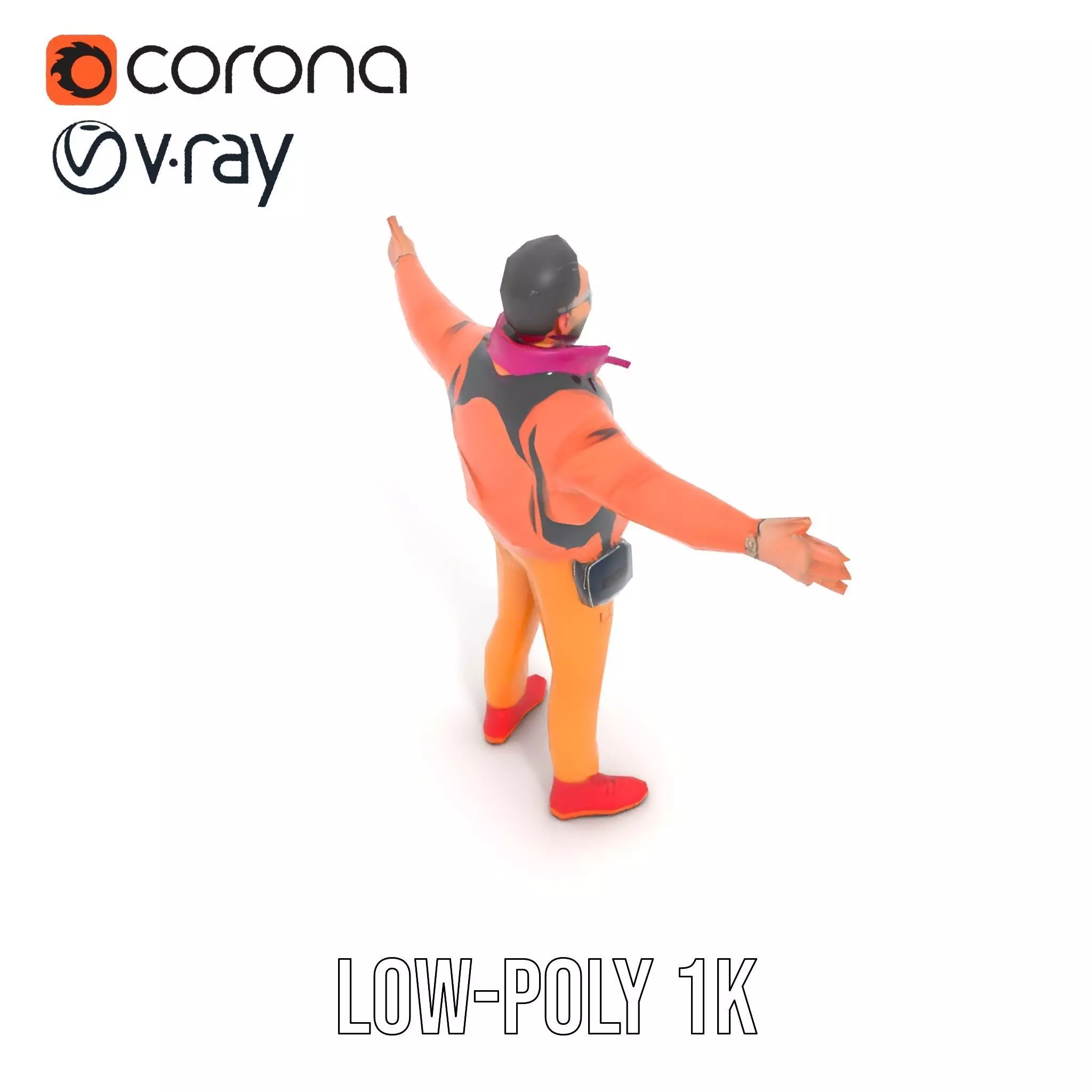 Stylish Urban Outfit model pack Low-poly 3D model_8