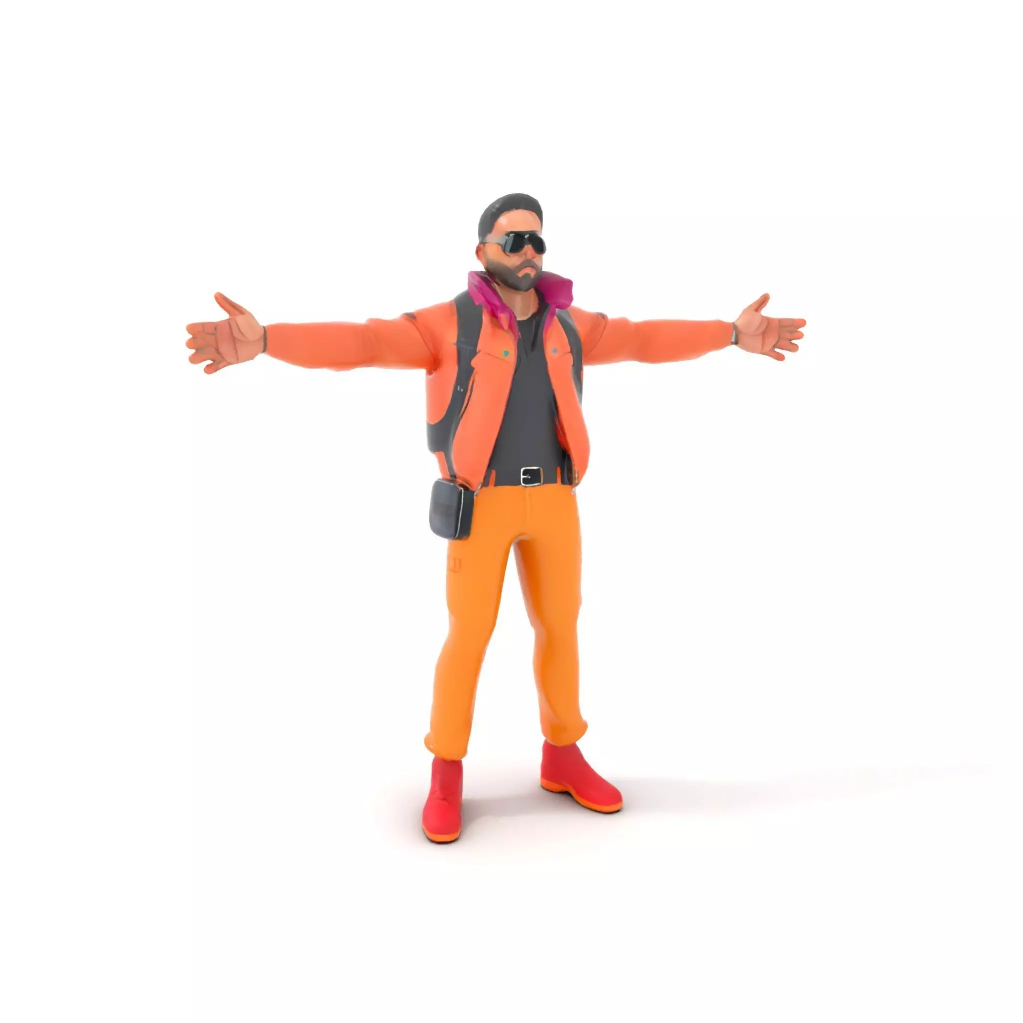 Stylish Urban Outfit model pack Low-poly 3D model_6