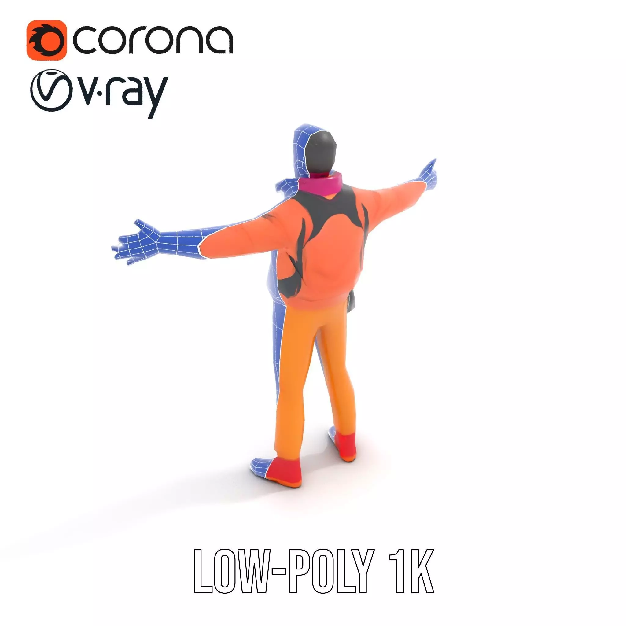 Stylish Urban Outfit model pack Low-poly 3D model_16