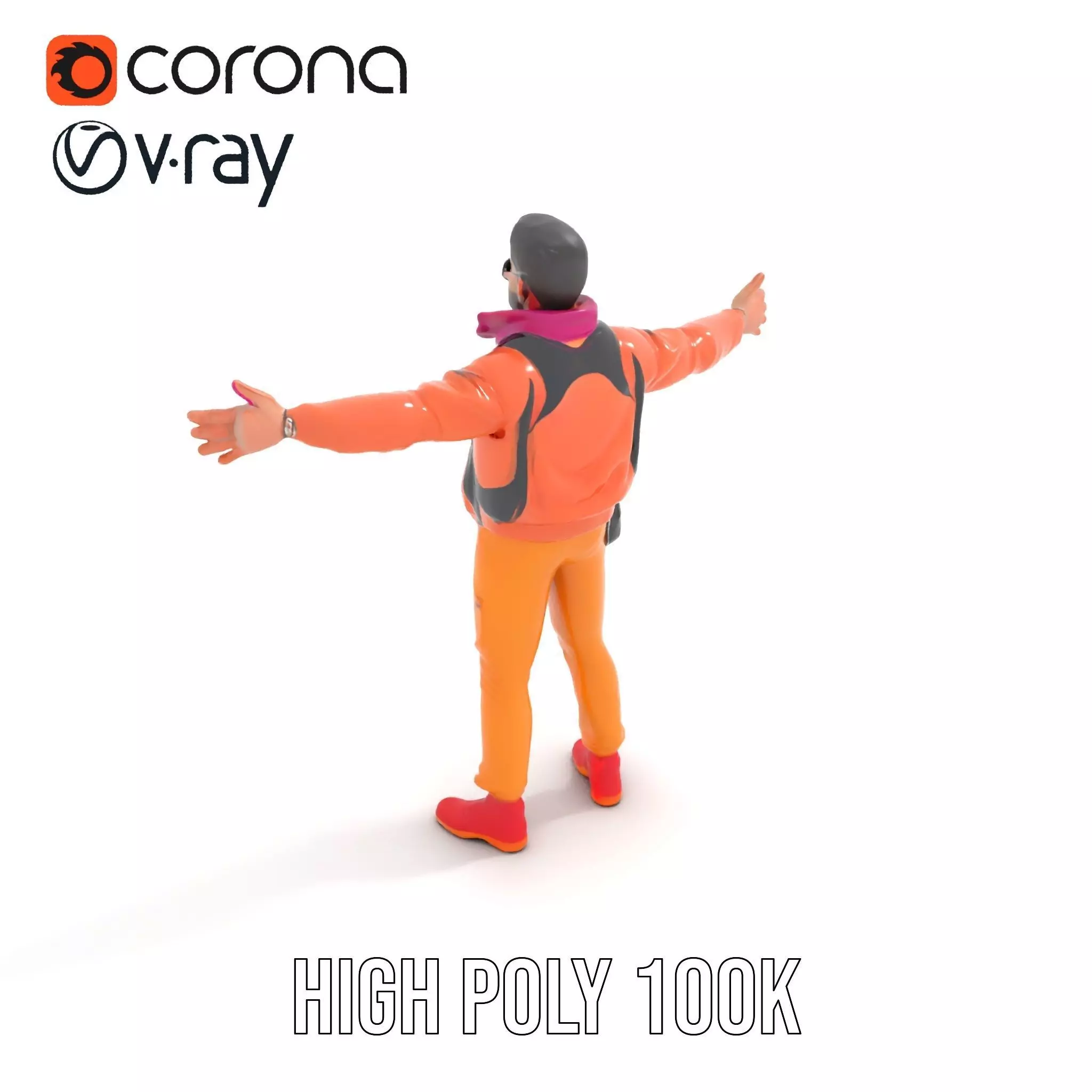 Stylish Urban Outfit model pack Low-poly 3D model_11