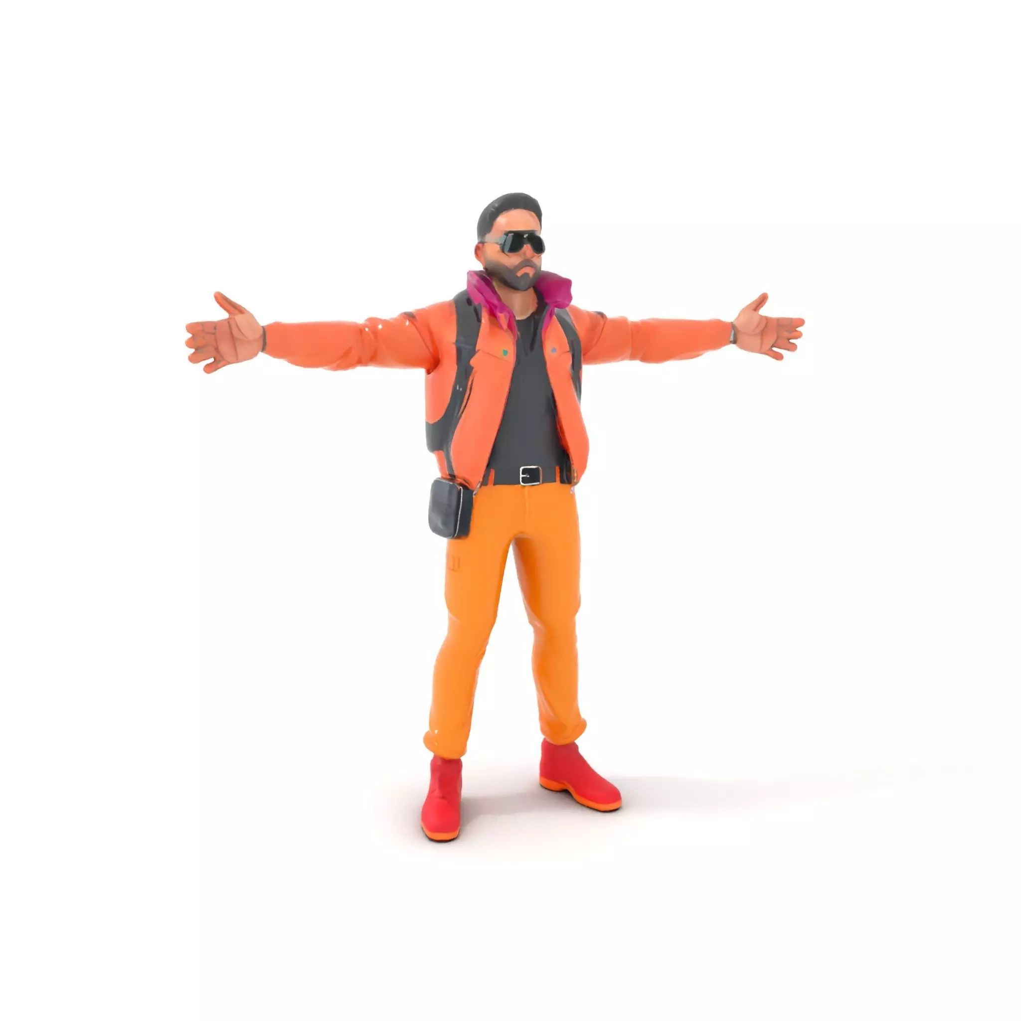 Stylish Urban Outfit model pack Low-poly 3D model_0