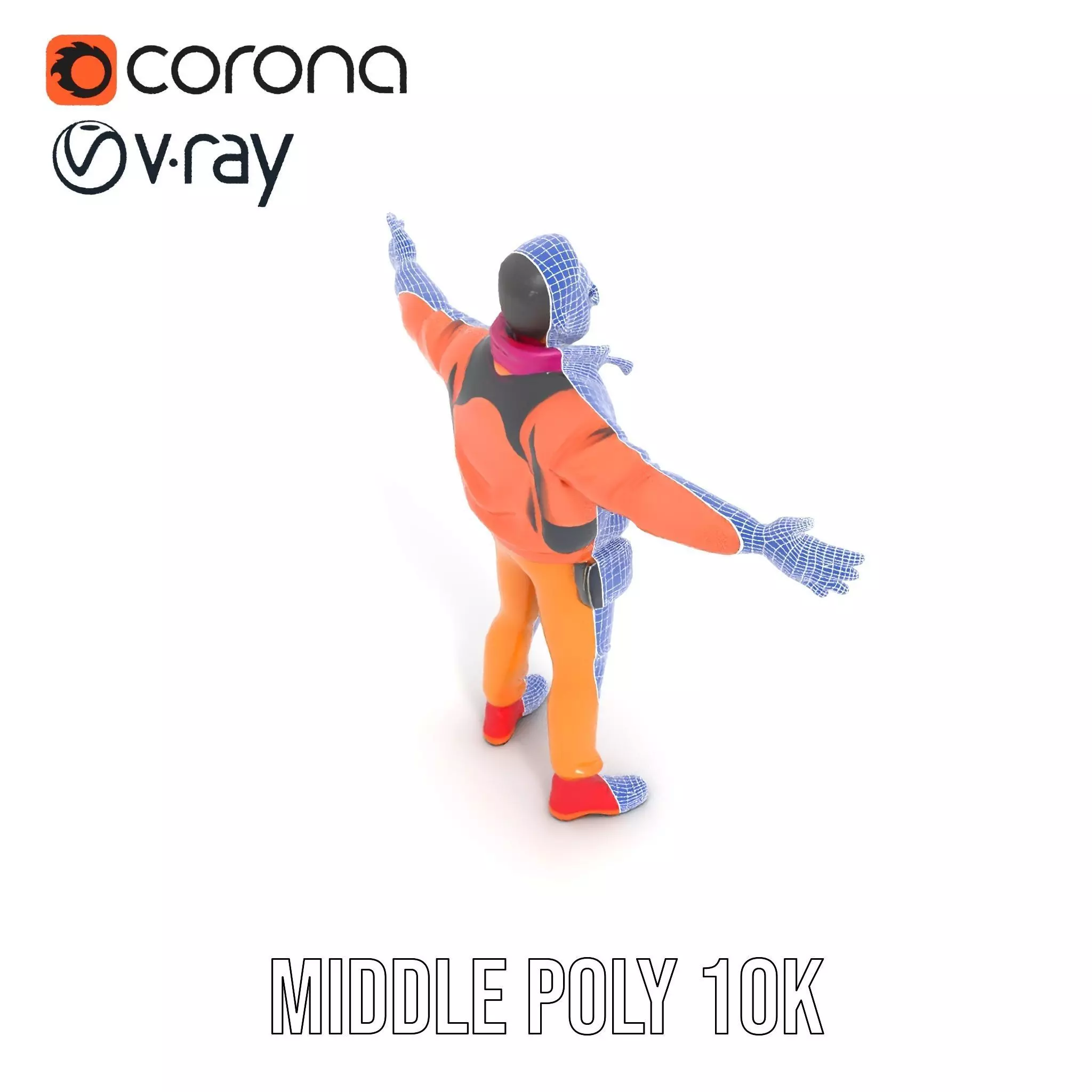 Stylish Urban Outfit model pack Low-poly 3D model_23