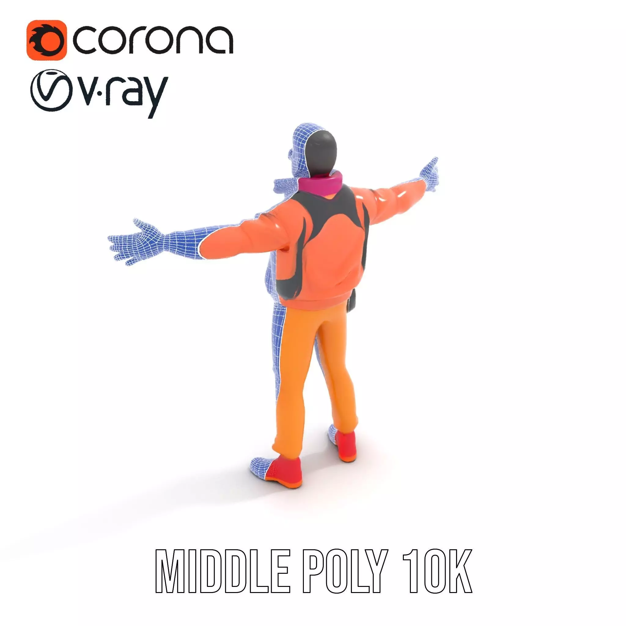 Stylish Urban Outfit model pack Low-poly 3D model_9