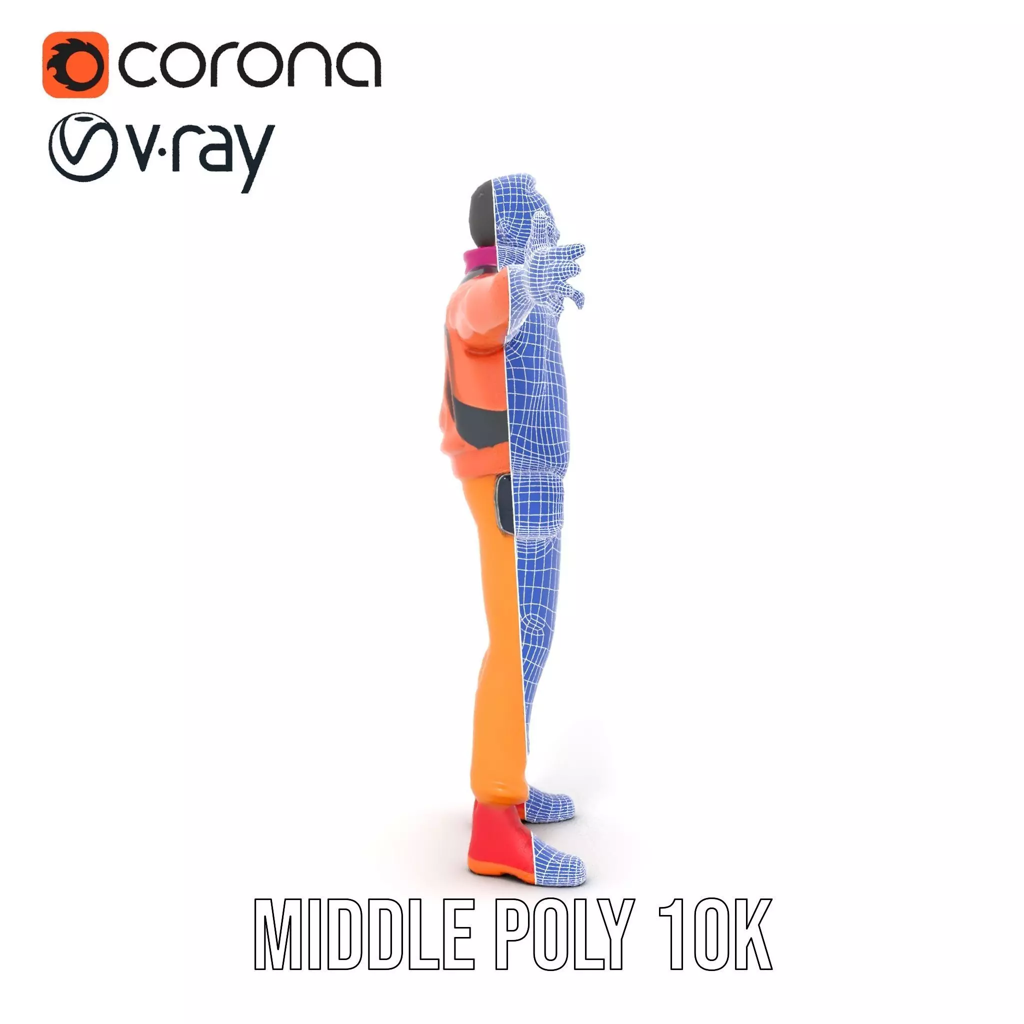 Stylish Urban Outfit model pack Low-poly 3D model_20