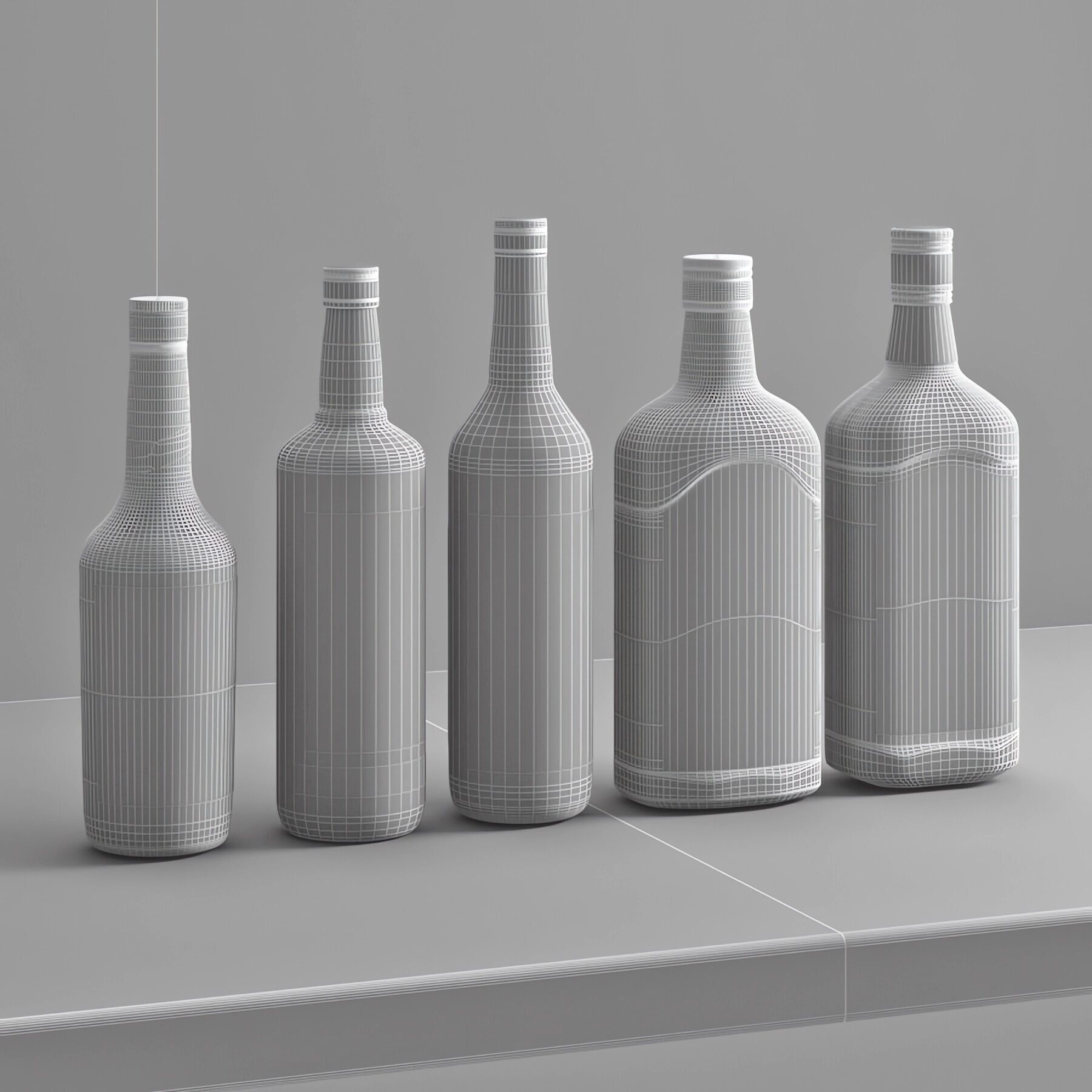 Bouteilles Vol 01 3D model_2