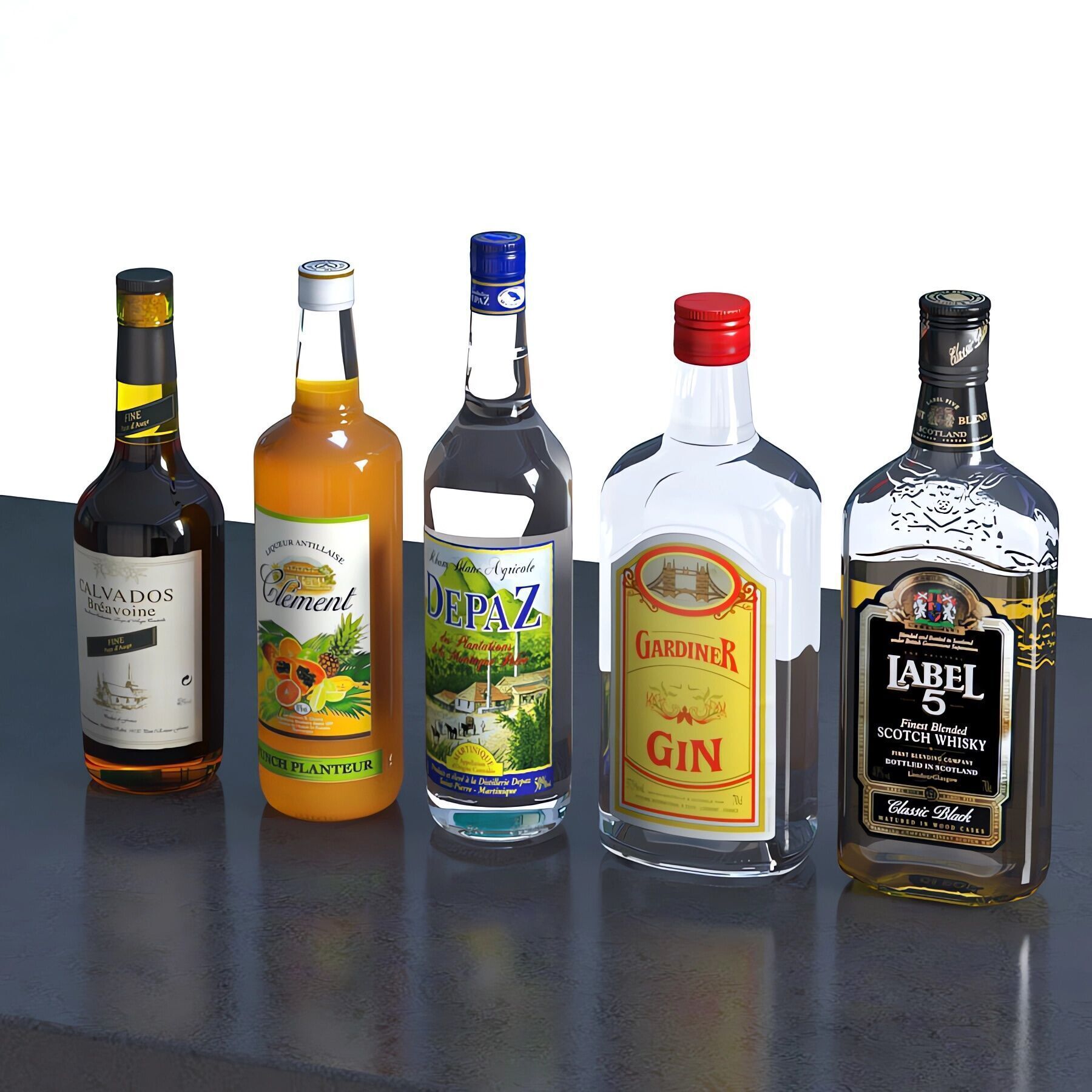 Bouteilles Vol 01 3D model_1