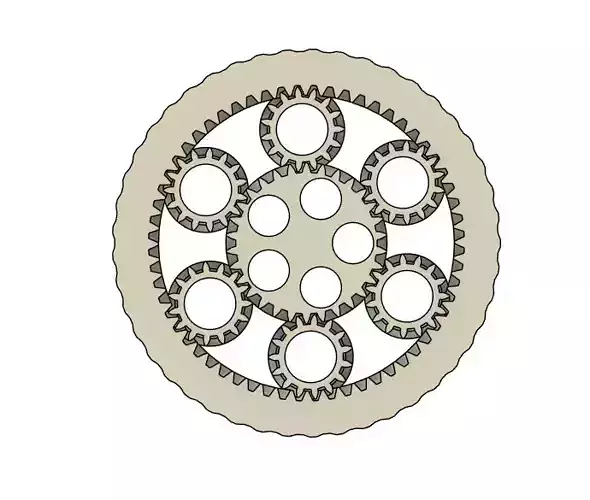 Planetary Gear Hand Spinner  3D Printable Mechanical Toy