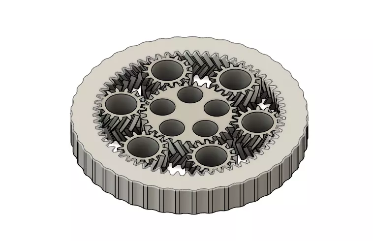 Planetary Gear Hand Spinner 3D Printable Mechanical Toy 3D print model_1