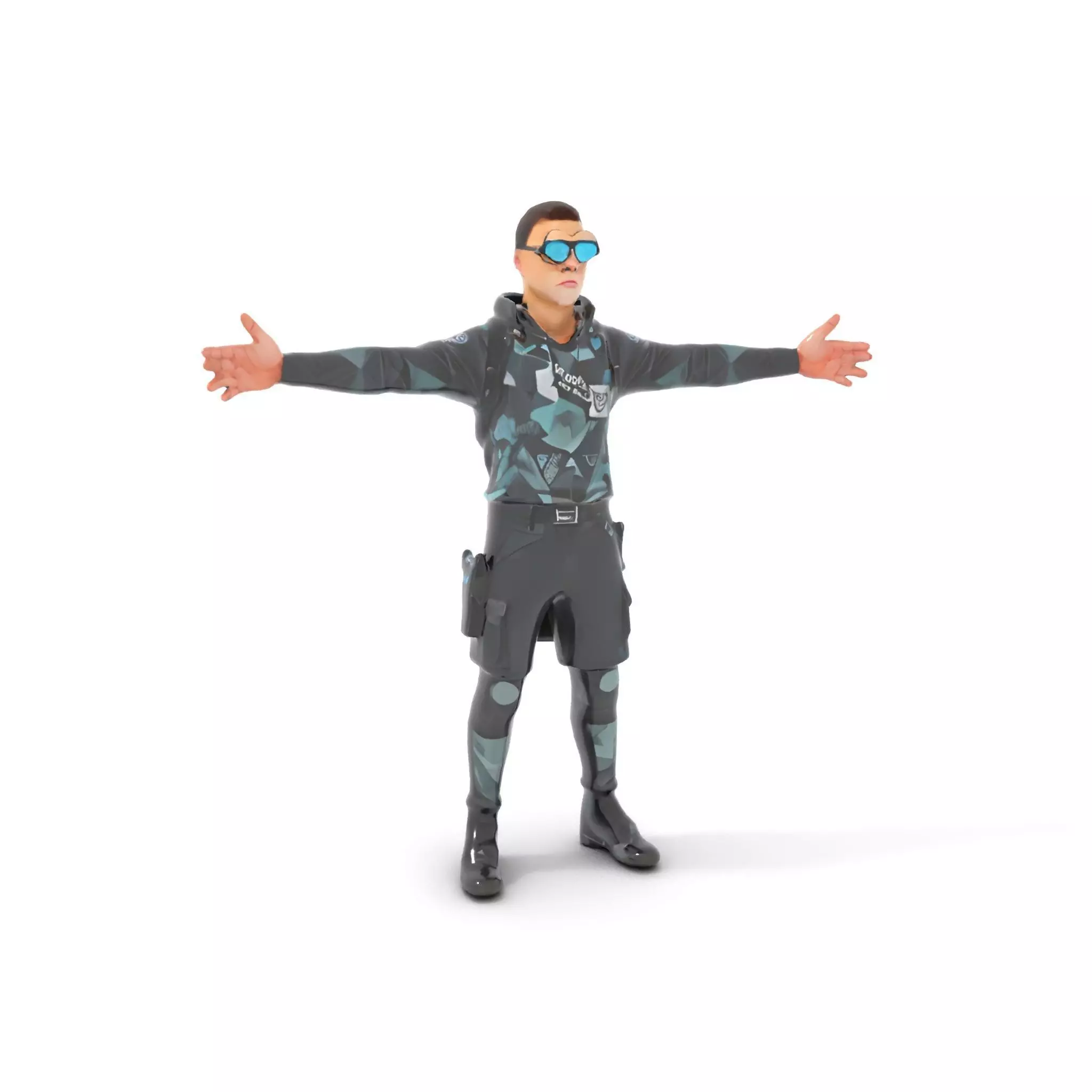 Urban Tactical Outfit model pack Low-poly 3D model_5