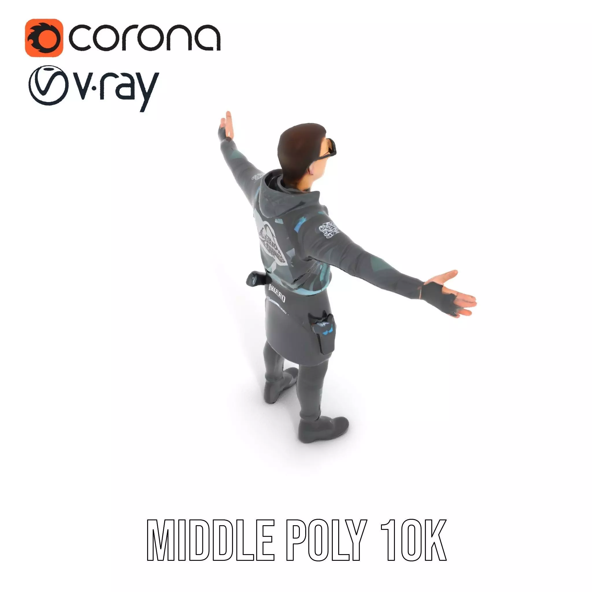 Urban Tactical Outfit model pack Low-poly 3D model_6