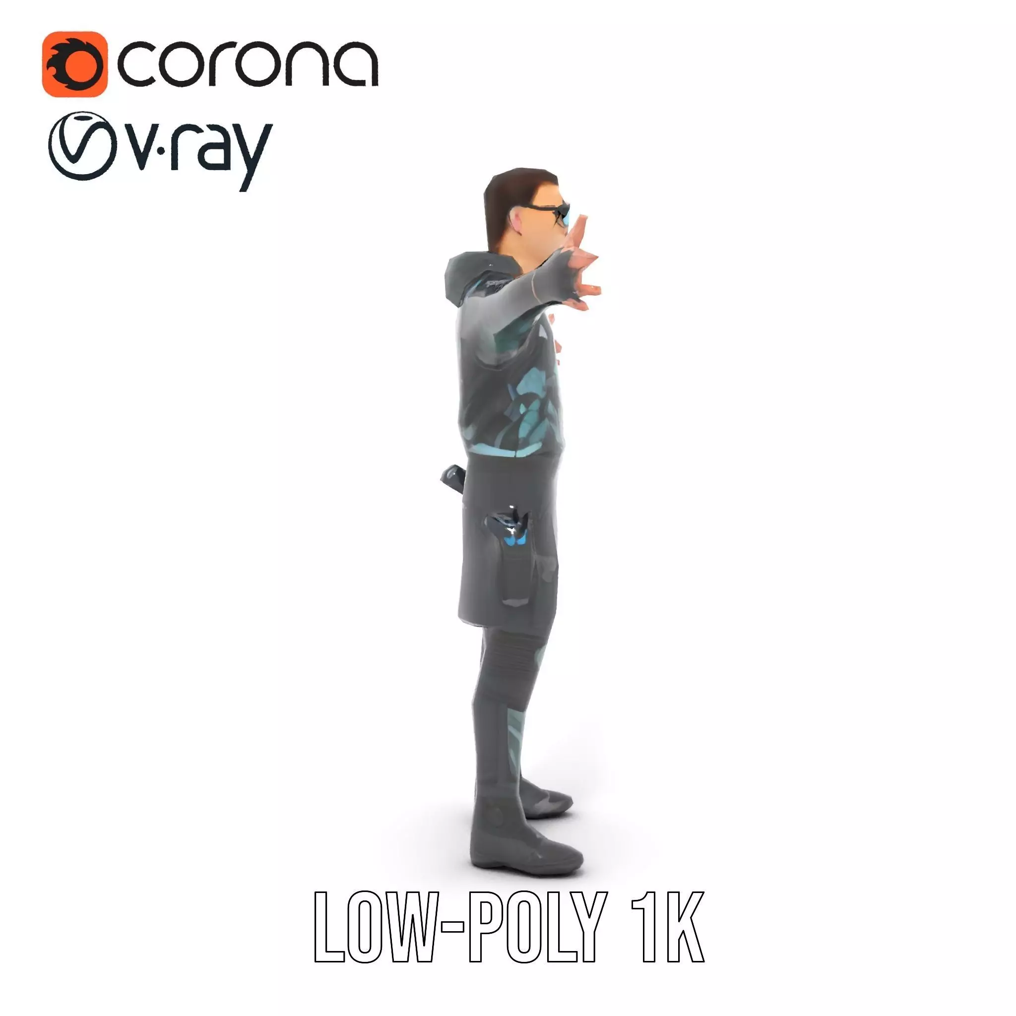 Urban Tactical Outfit model pack Low-poly 3D model_13