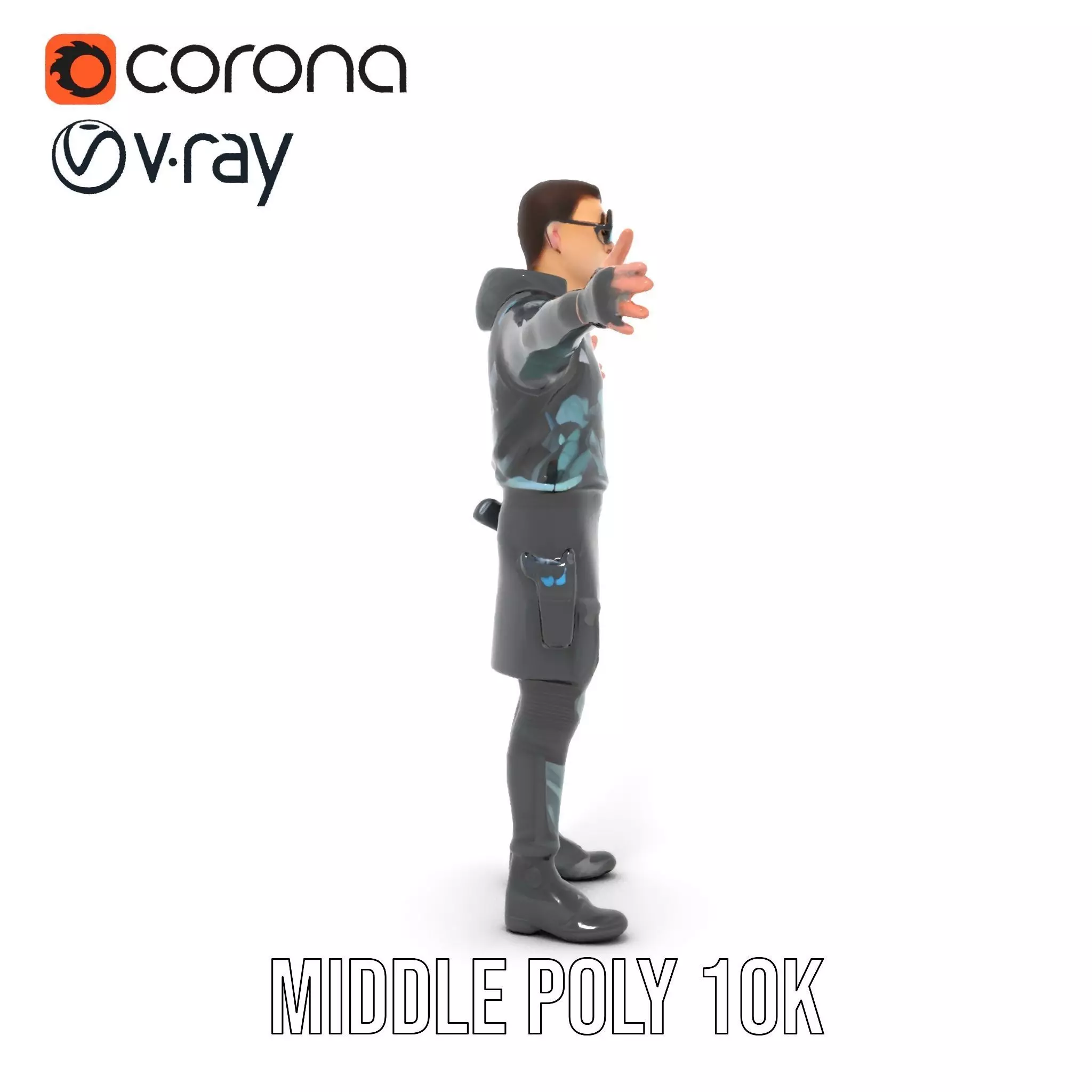 Urban Tactical Outfit model pack Low-poly 3D model_26