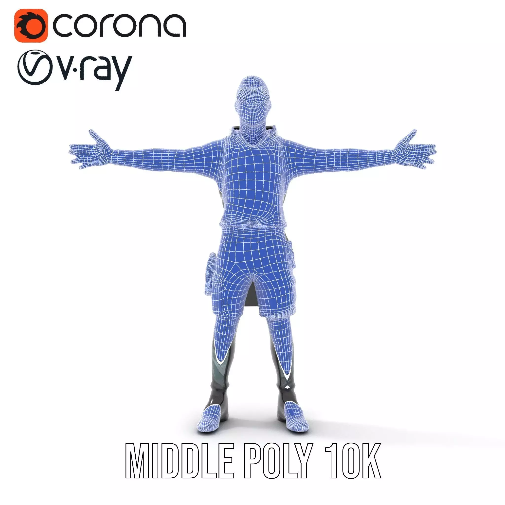 Urban Tactical Outfit model pack Low-poly 3D model_23