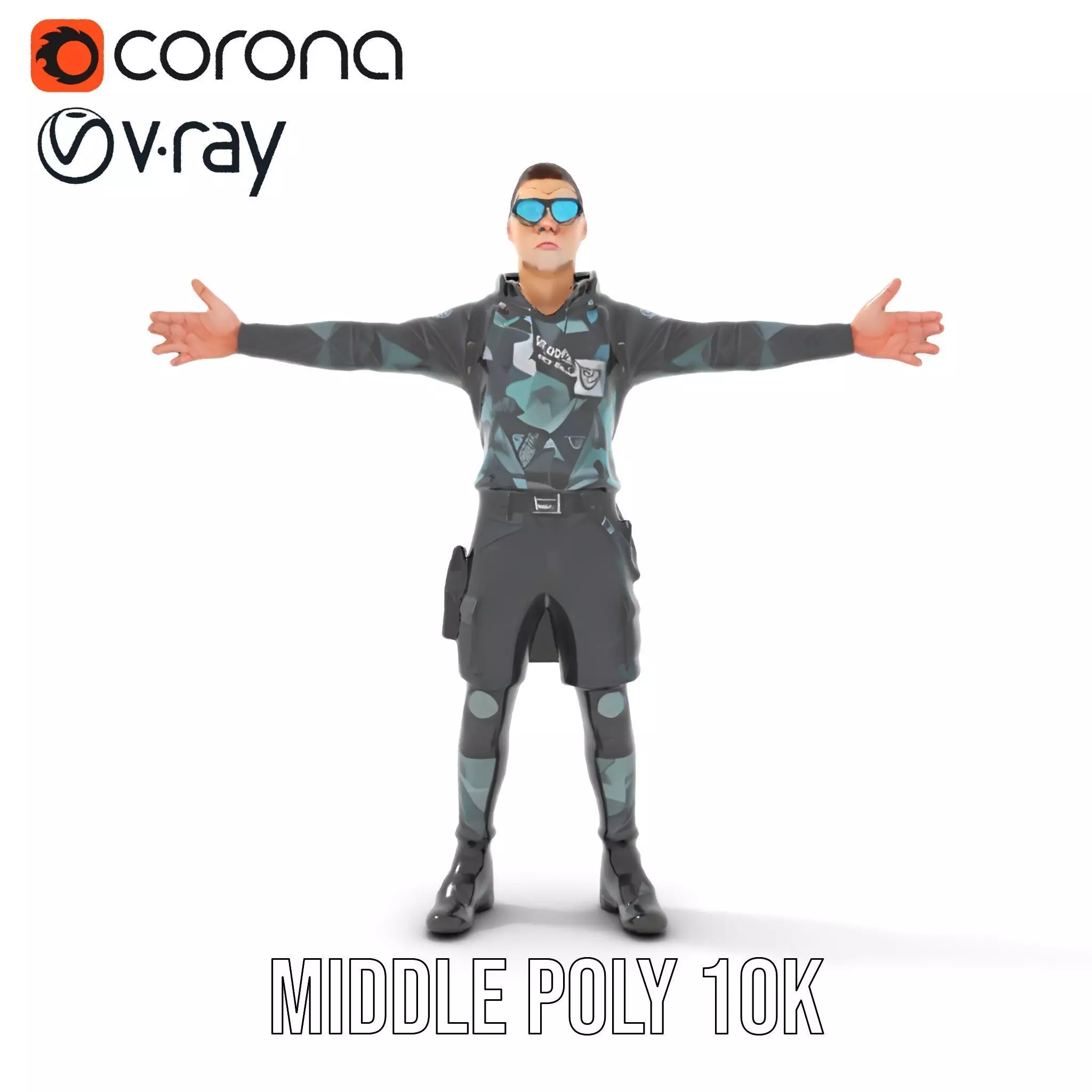 Urban Tactical Outfit model pack Low-poly 3D model_29