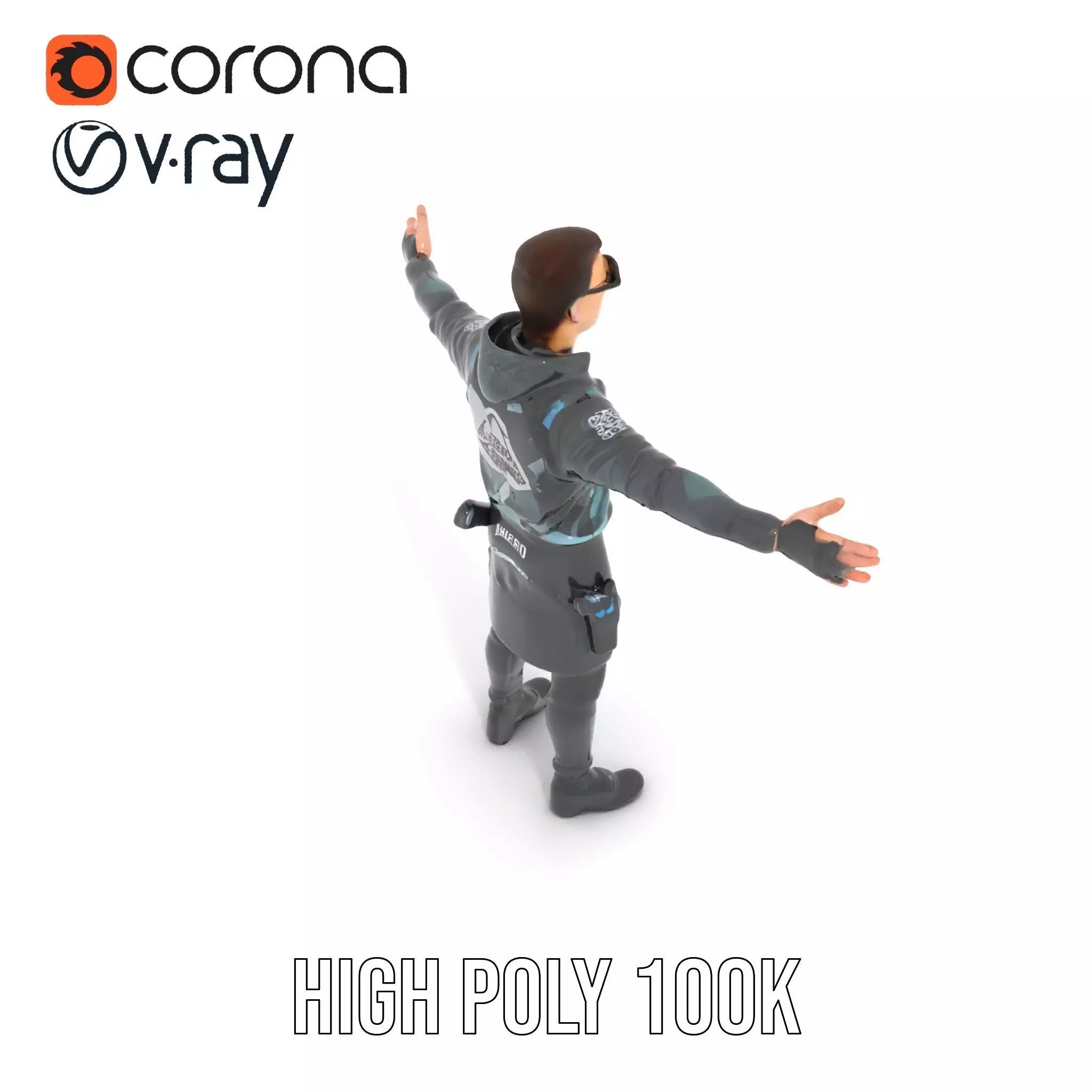 Urban Tactical Outfit model pack Low-poly 3D model_11