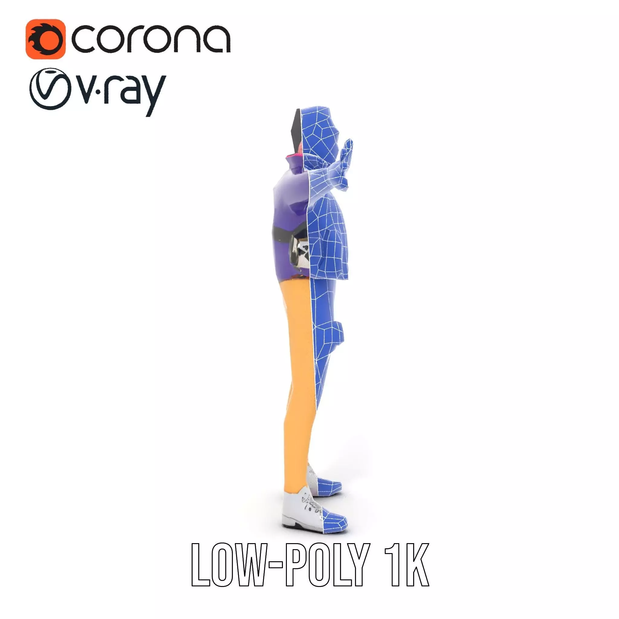 Stylish Adventurer model pack Low-poly 3D model_25