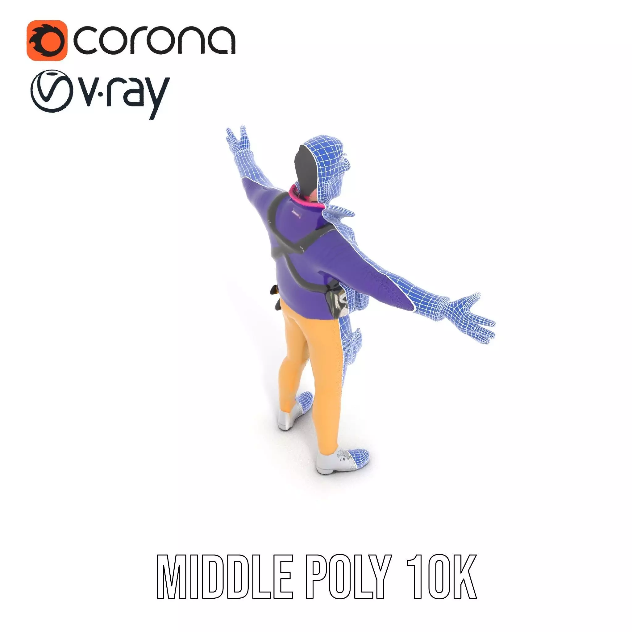 Stylish Adventurer model pack Low-poly 3D model_12