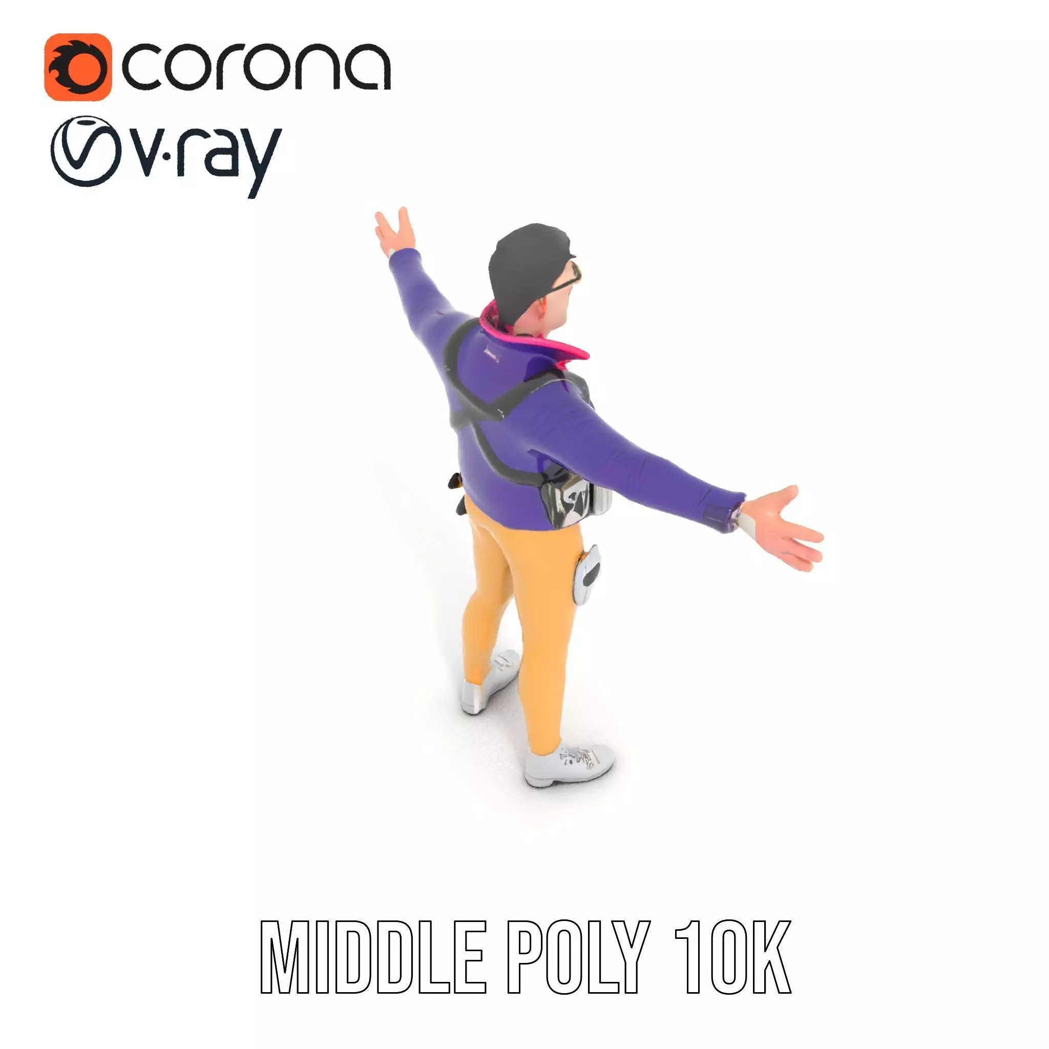 Stylish Adventurer model pack Low-poly 3D model_21