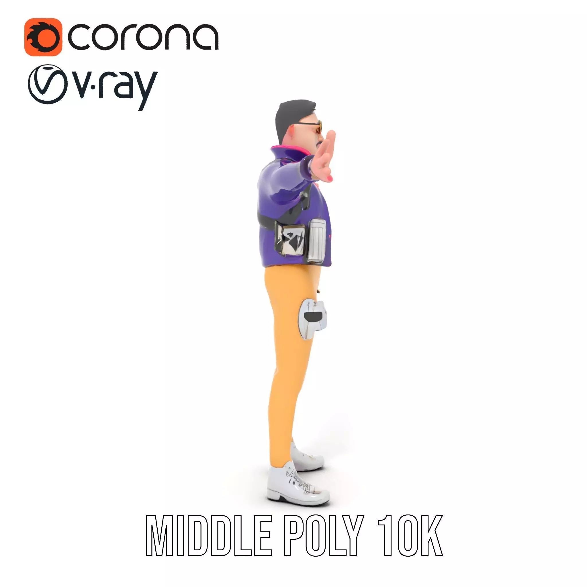 Stylish Adventurer model pack Low-poly 3D model_29