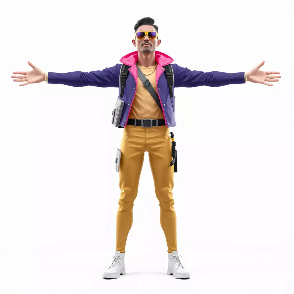 Stylish Adventurer model pack Low-poly 3D model_2