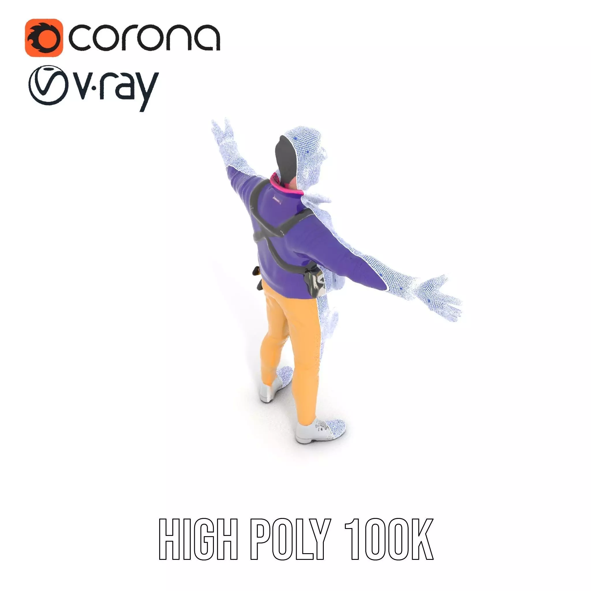 Stylish Adventurer model pack Low-poly 3D model_23