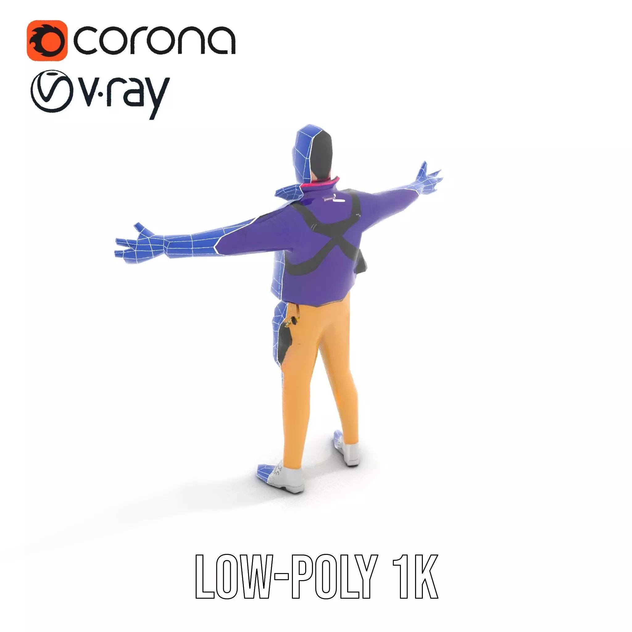 Stylish Adventurer model pack Low-poly 3D model_16