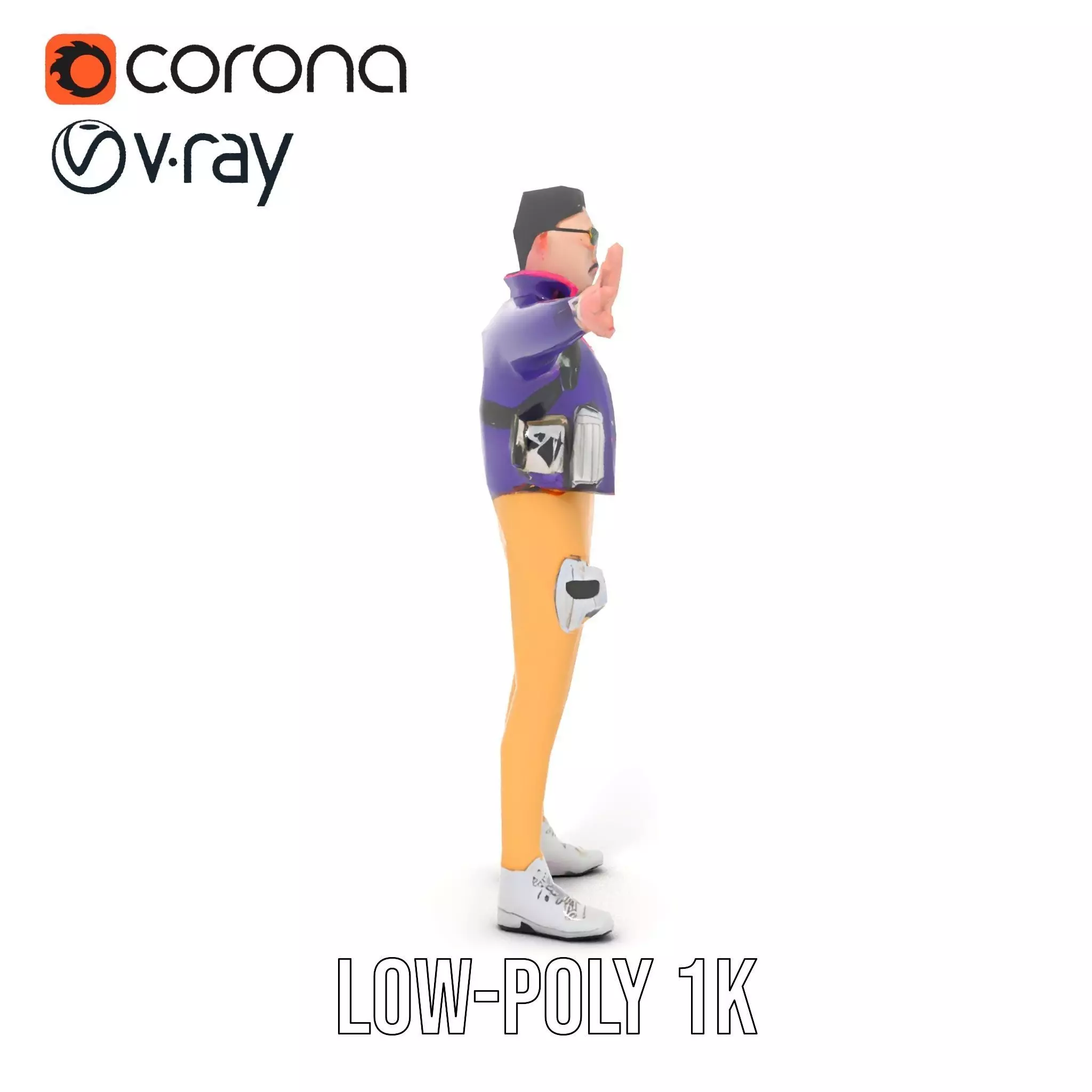 Stylish Adventurer model pack Low-poly 3D model_11