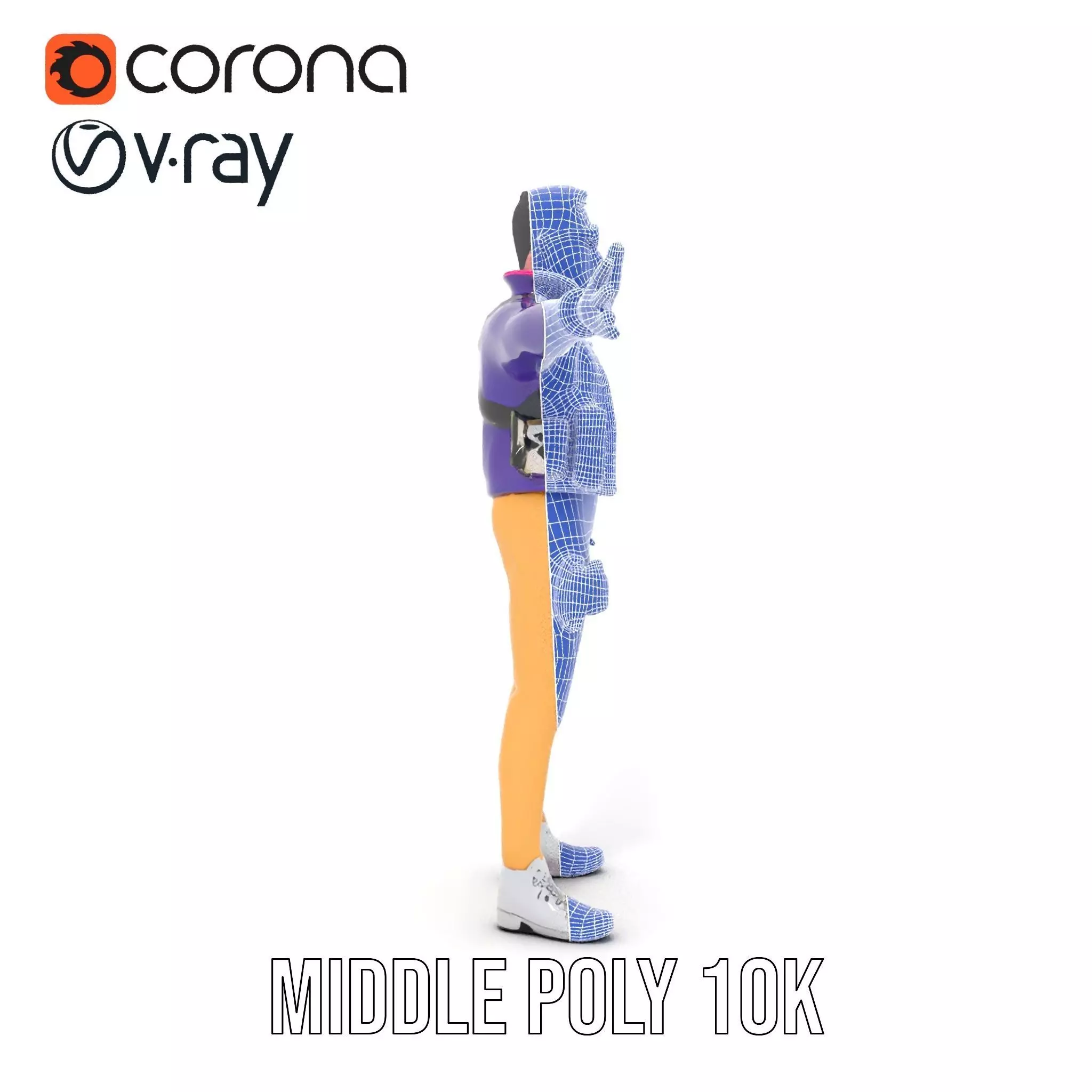 Stylish Adventurer model pack Low-poly 3D model_24