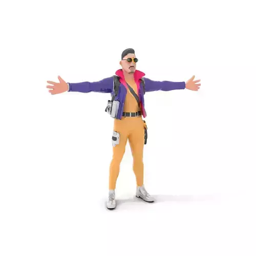 Stylish Adventurer model pack Low-poly 3D model