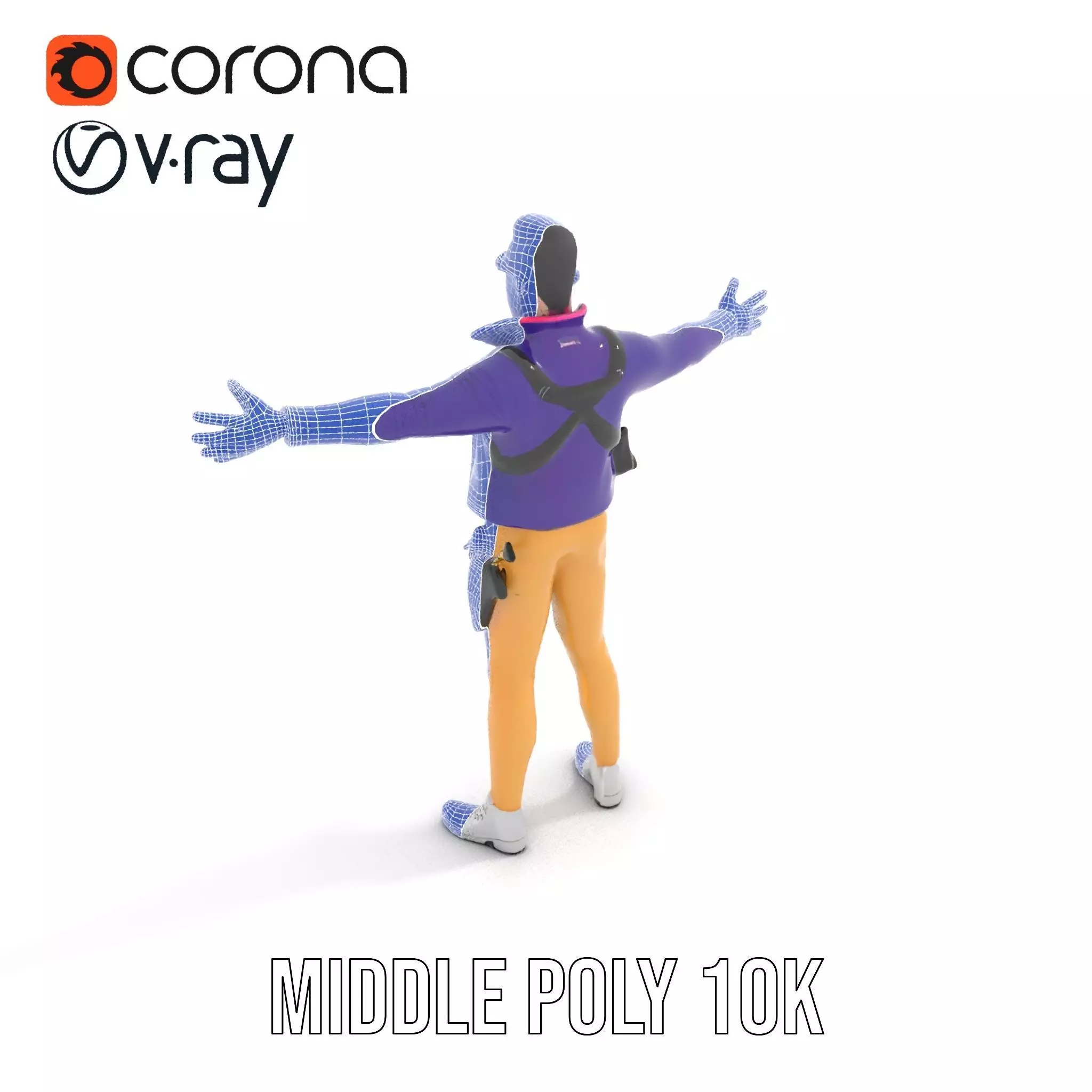 Stylish Adventurer model pack Low-poly 3D model_15