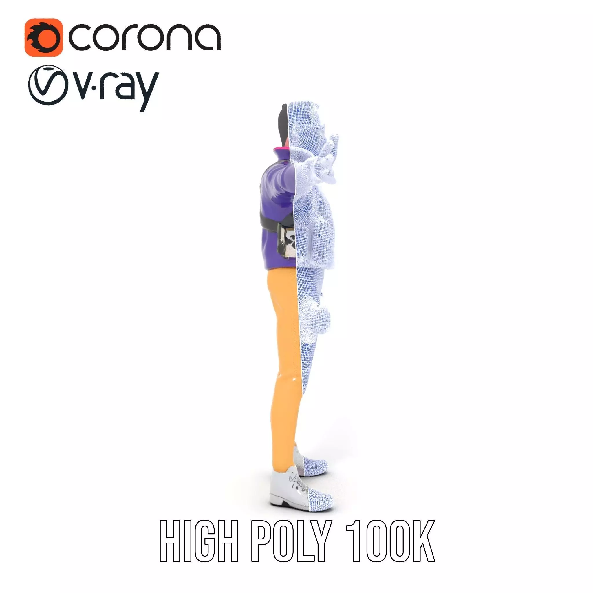 Stylish Adventurer model pack Low-poly 3D model_32