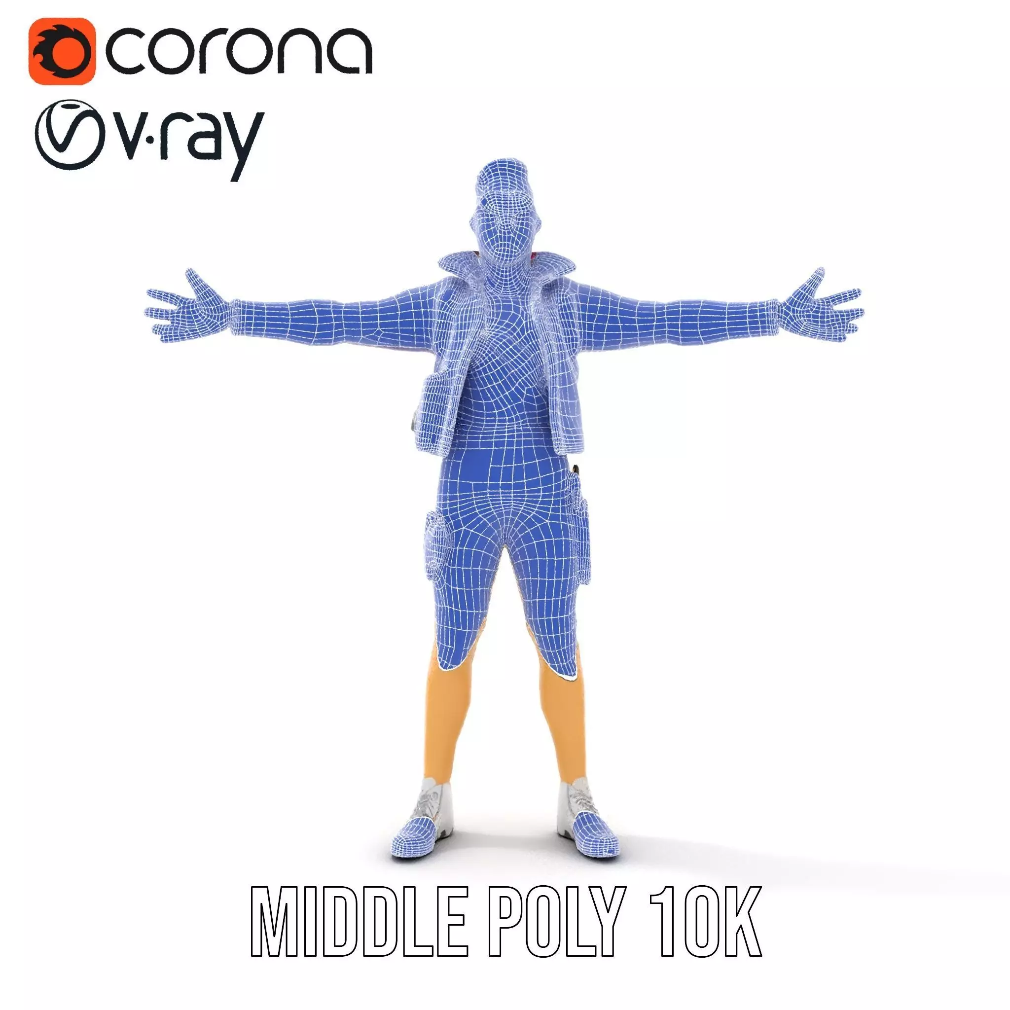 Stylish Adventurer model pack Low-poly 3D model_10