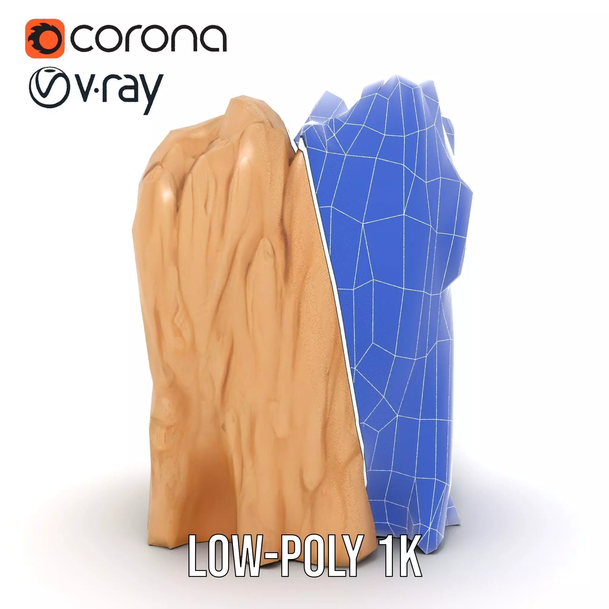 Natural Limestone Formation model pack Low-poly 3D model_19