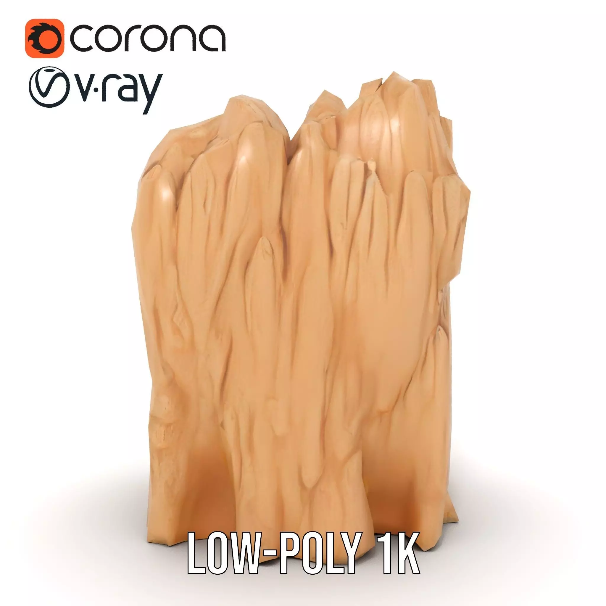 Natural Limestone Formation model pack Low-poly 3D model_31