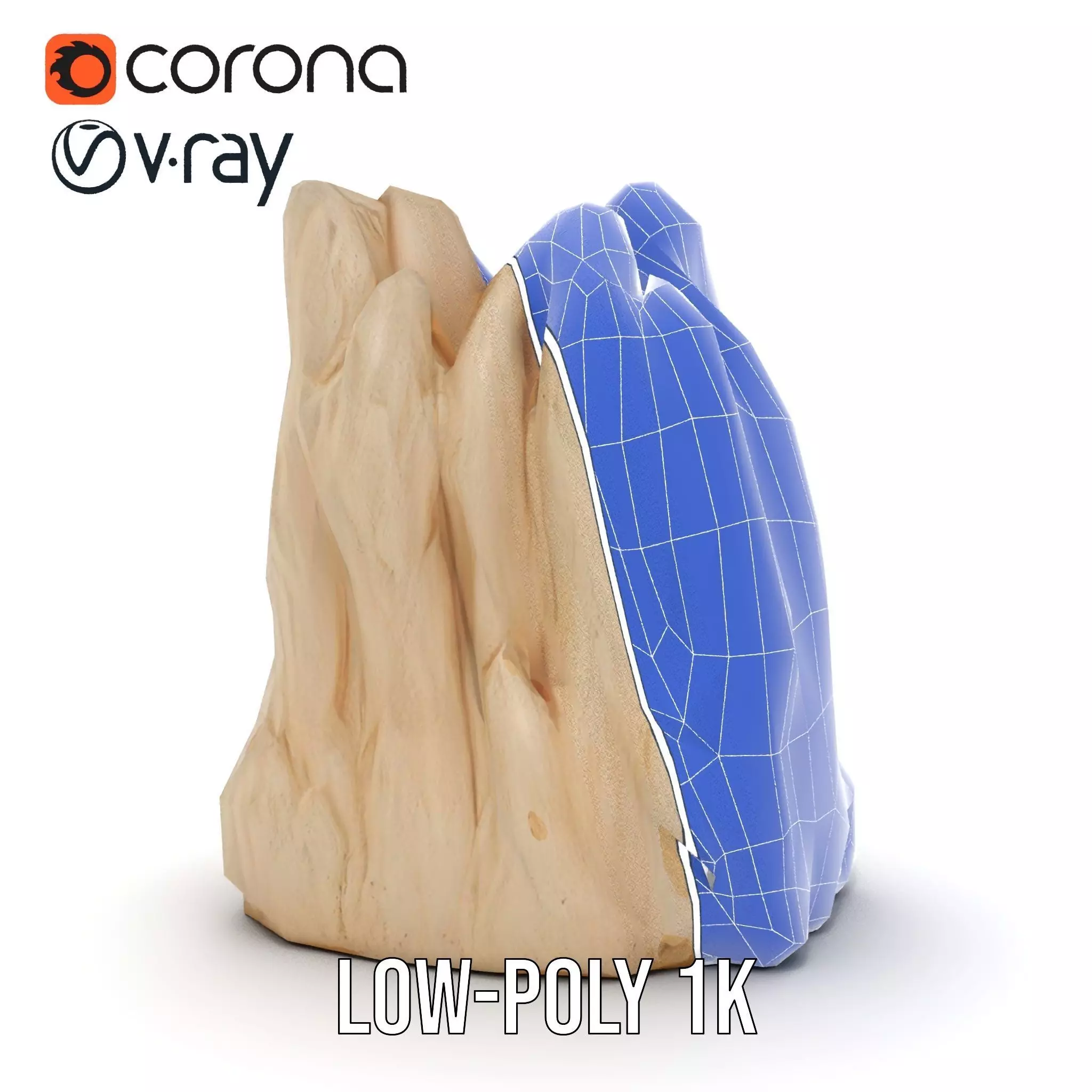 Sandstone Rock Formation model pack Low-poly 3D model_31