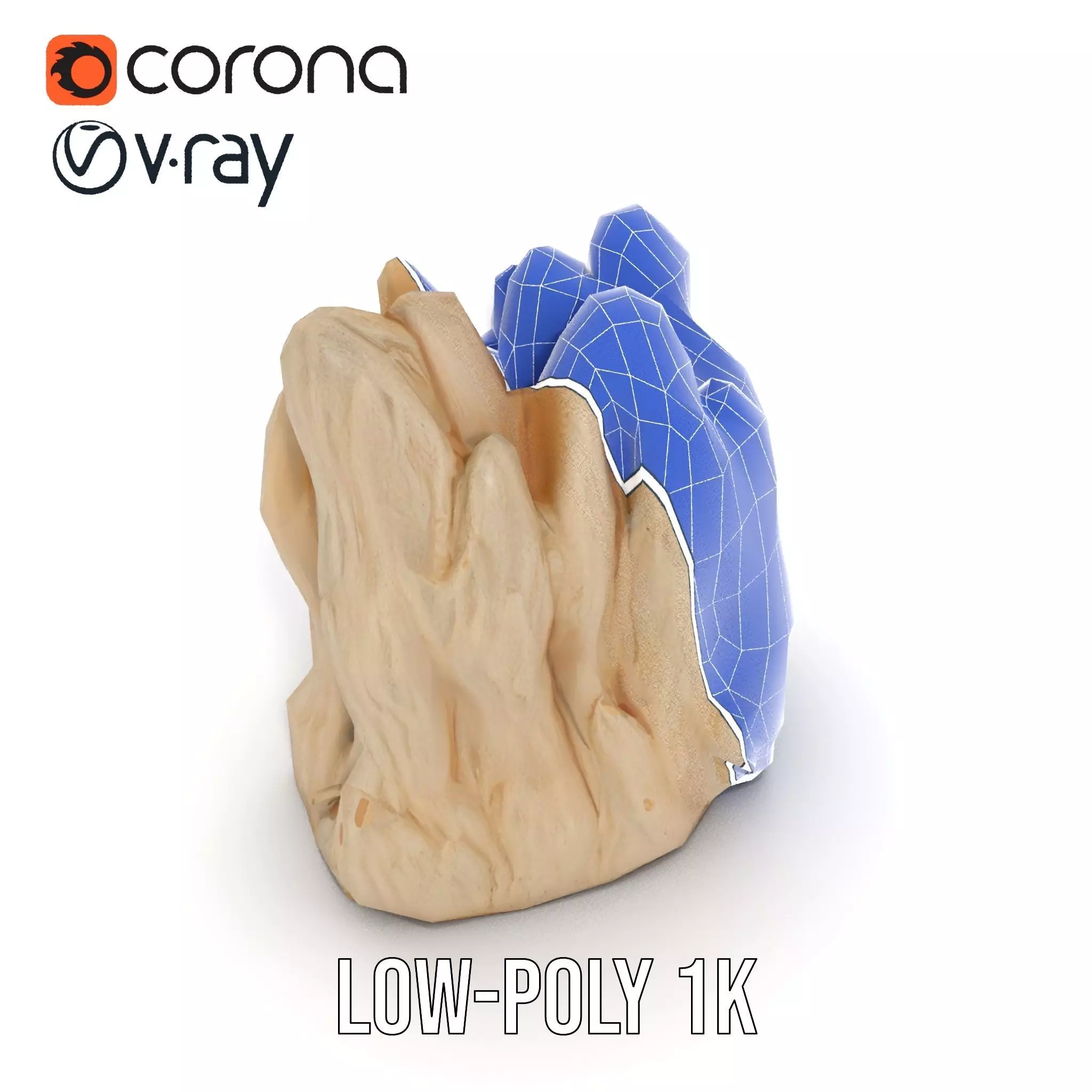 Sandstone Rock Formation model pack Low-poly 3D model_12