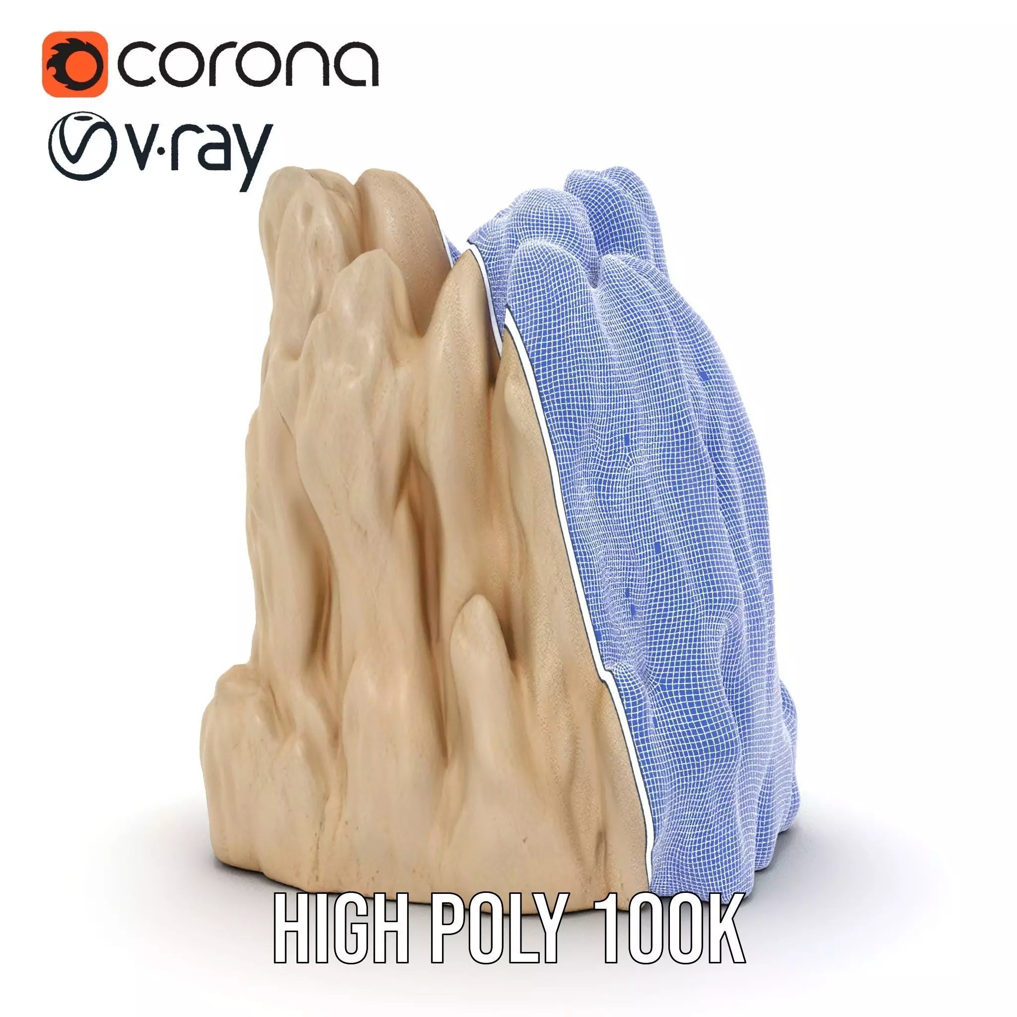 Sandstone Rock Formation model pack Low-poly 3D model_29