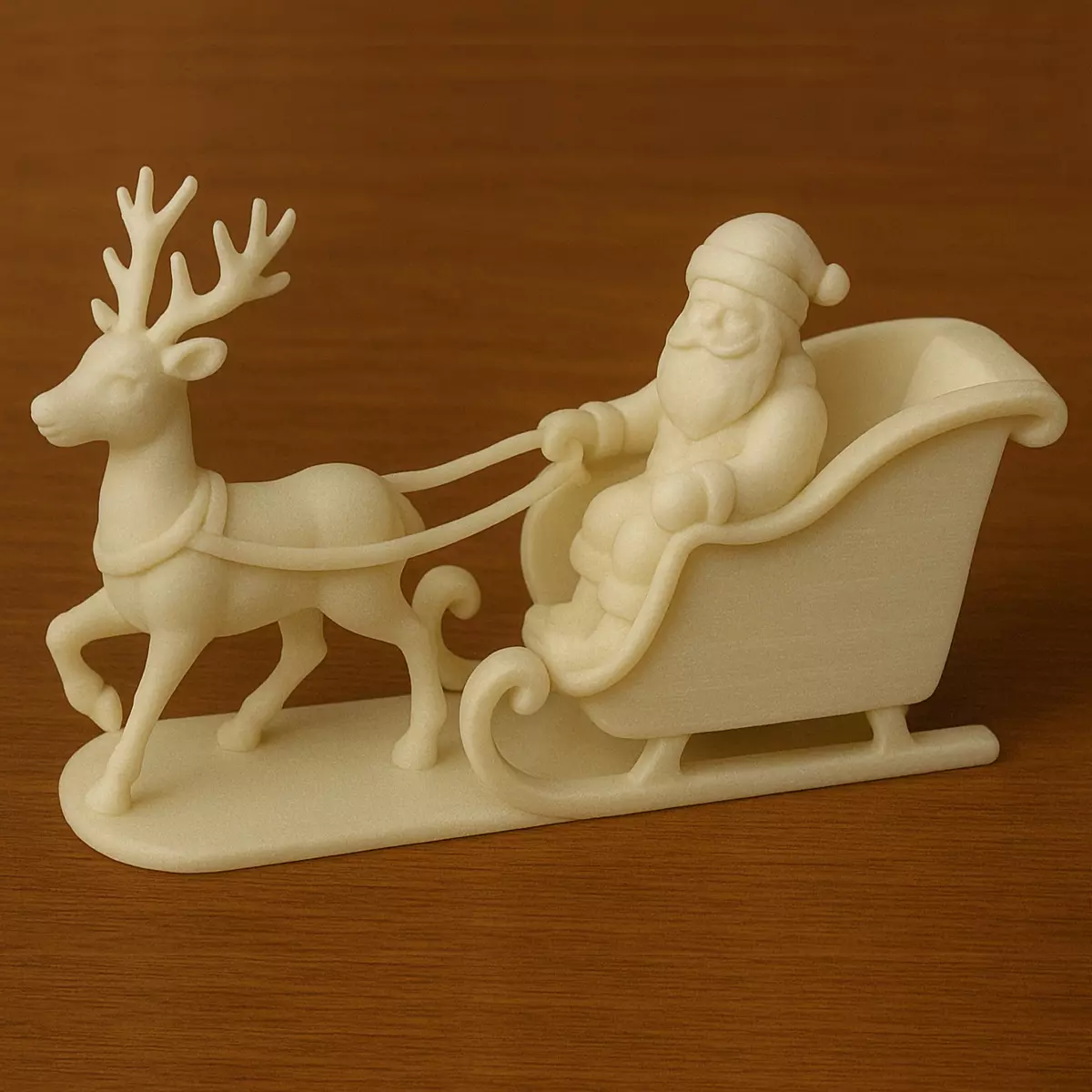Christmas Sleigh with Santa 3D Printing Model 3D print model_0