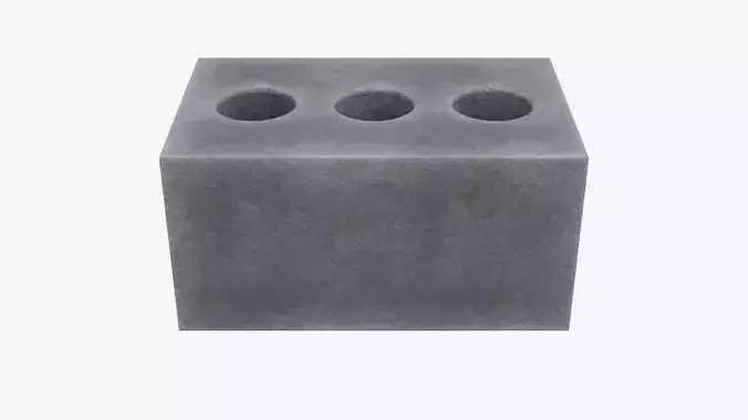 Hollow Cinder Block 03 Low-poly 3D model