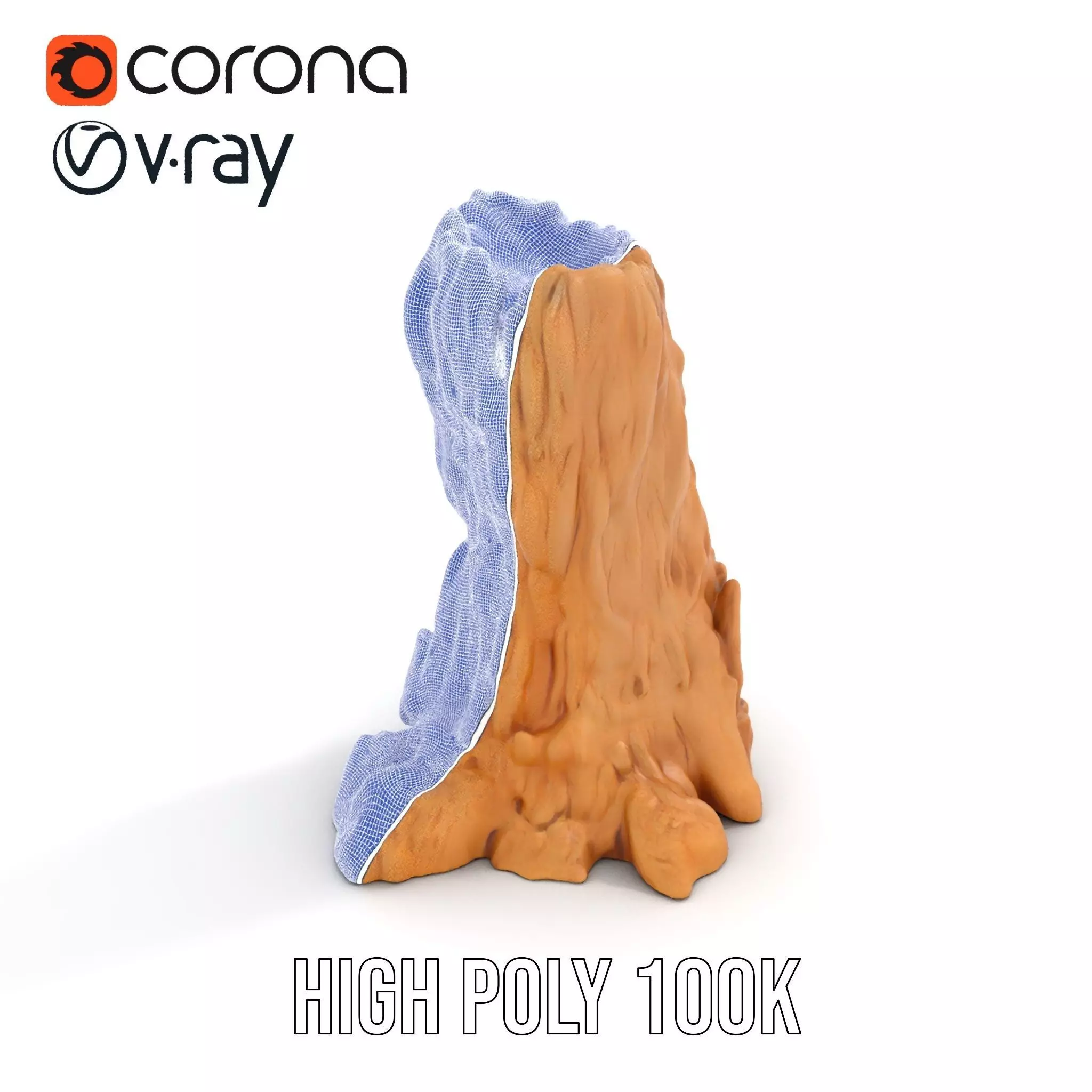 Rugged Sandstone Cliff model pack Low-poly 3D model_25