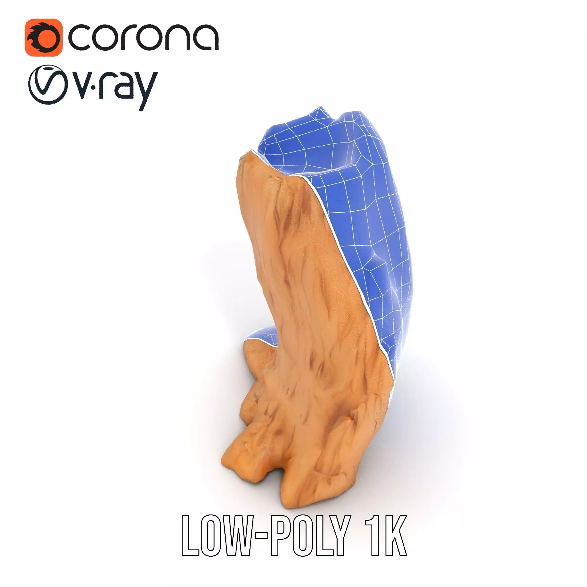 Rugged Sandstone Cliff model pack Low-poly 3D model_24