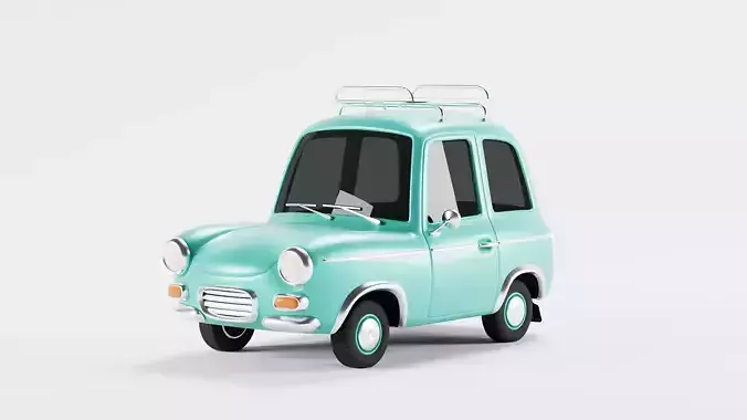 Stylized retro hatchback