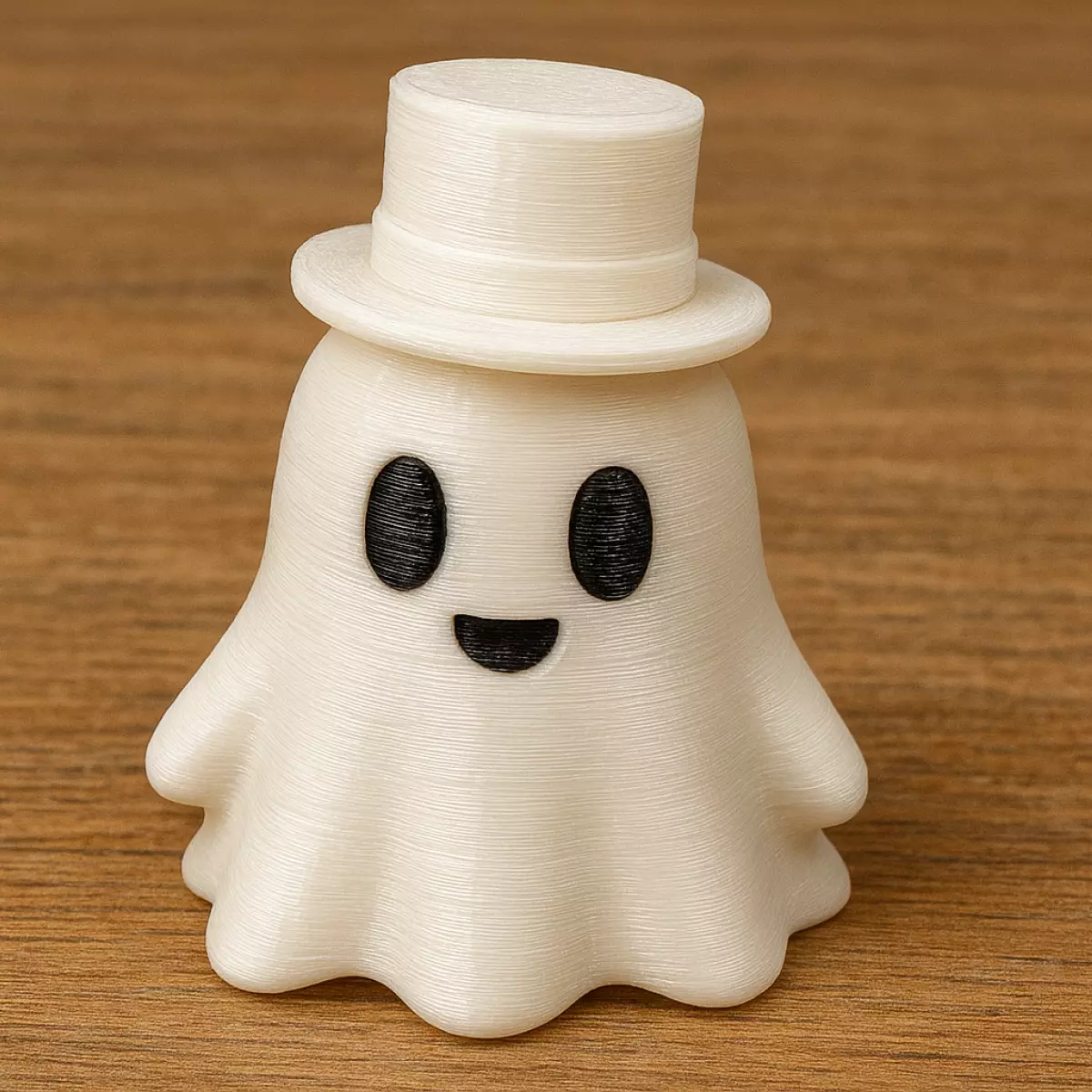 Cute Ghost With Hat 3D print model_0