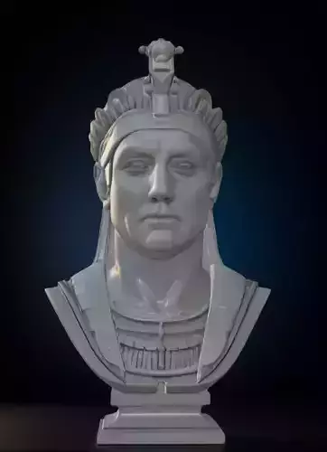 Memon Head Bust 3D Model - STL Printable Cultural Sculpture 3D print model