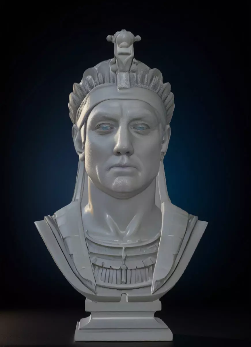 Memon Head Bust 3D Model - STL Printable Cultural Sculpture 3D print model_0