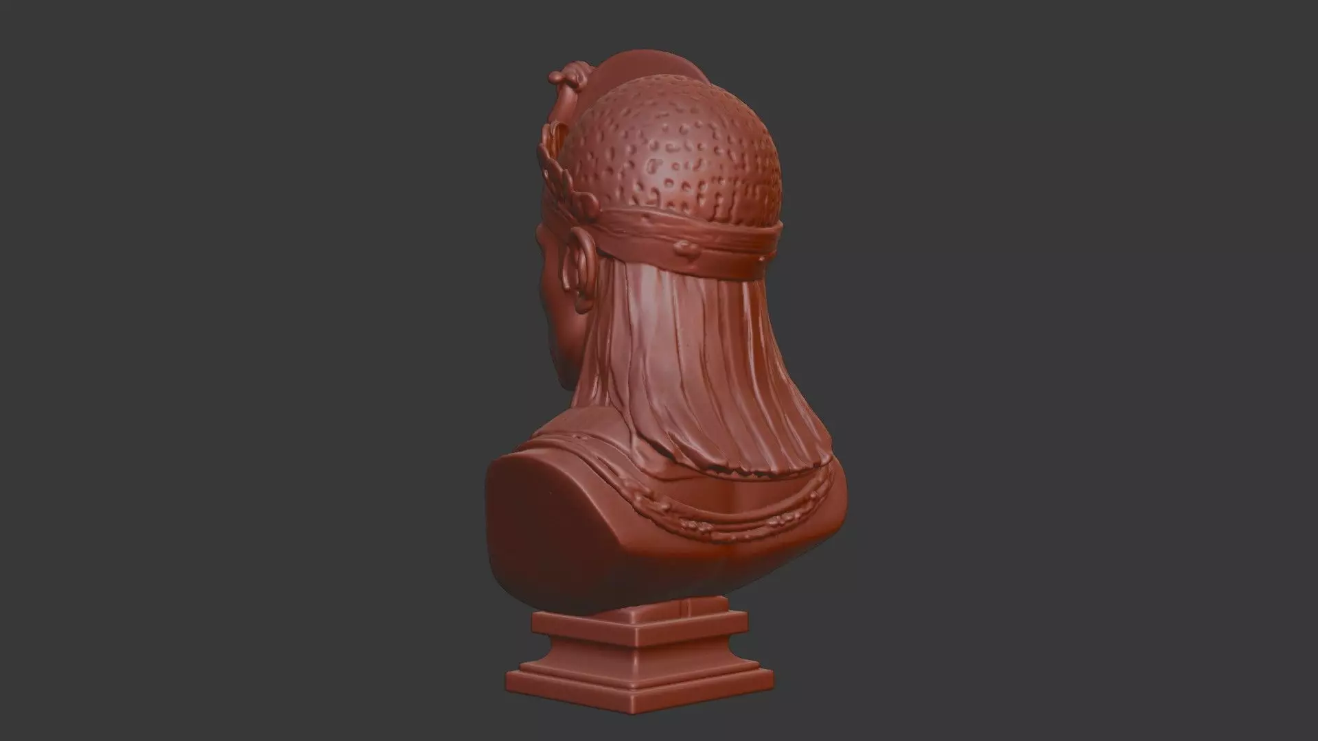 Memon Head Bust 3D Model - STL Printable Cultural Sculpture 3D print model_4