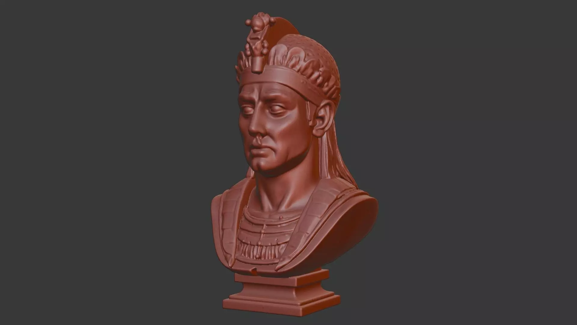 Memon Head Bust 3D Model - STL Printable Cultural Sculpture 3D print model_7