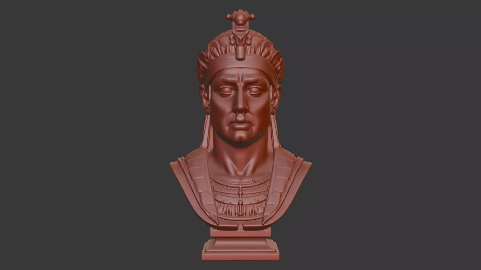 Memon Head Bust 3D Model - STL Printable Cultural Sculpture 3D print model_2