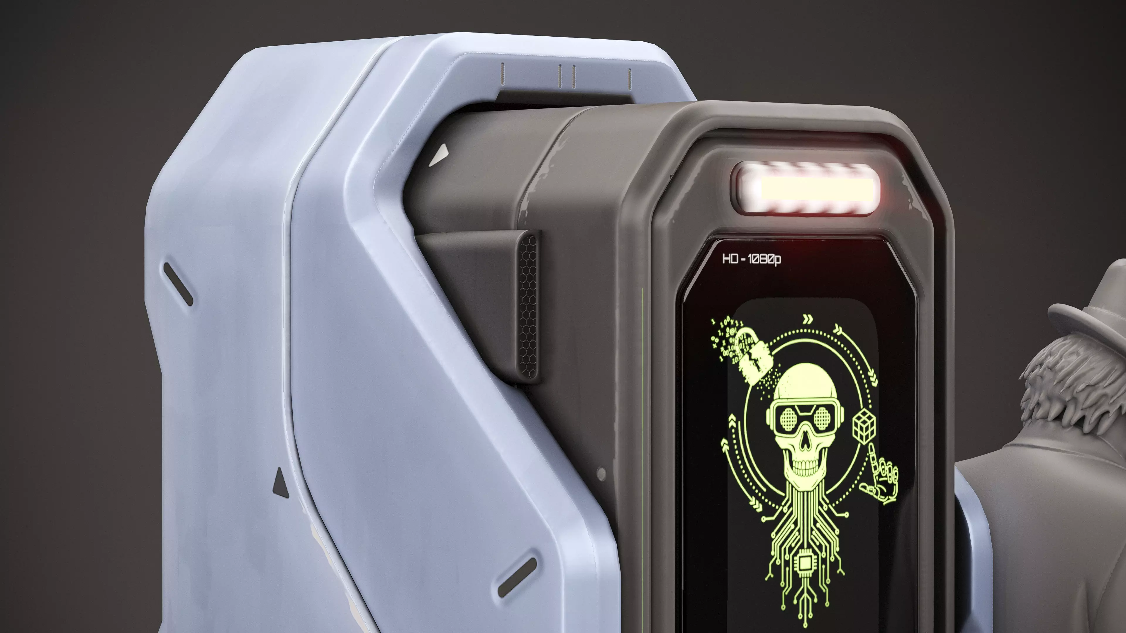 Sci-fi Console X1 PBR Low-poly 3D model_5