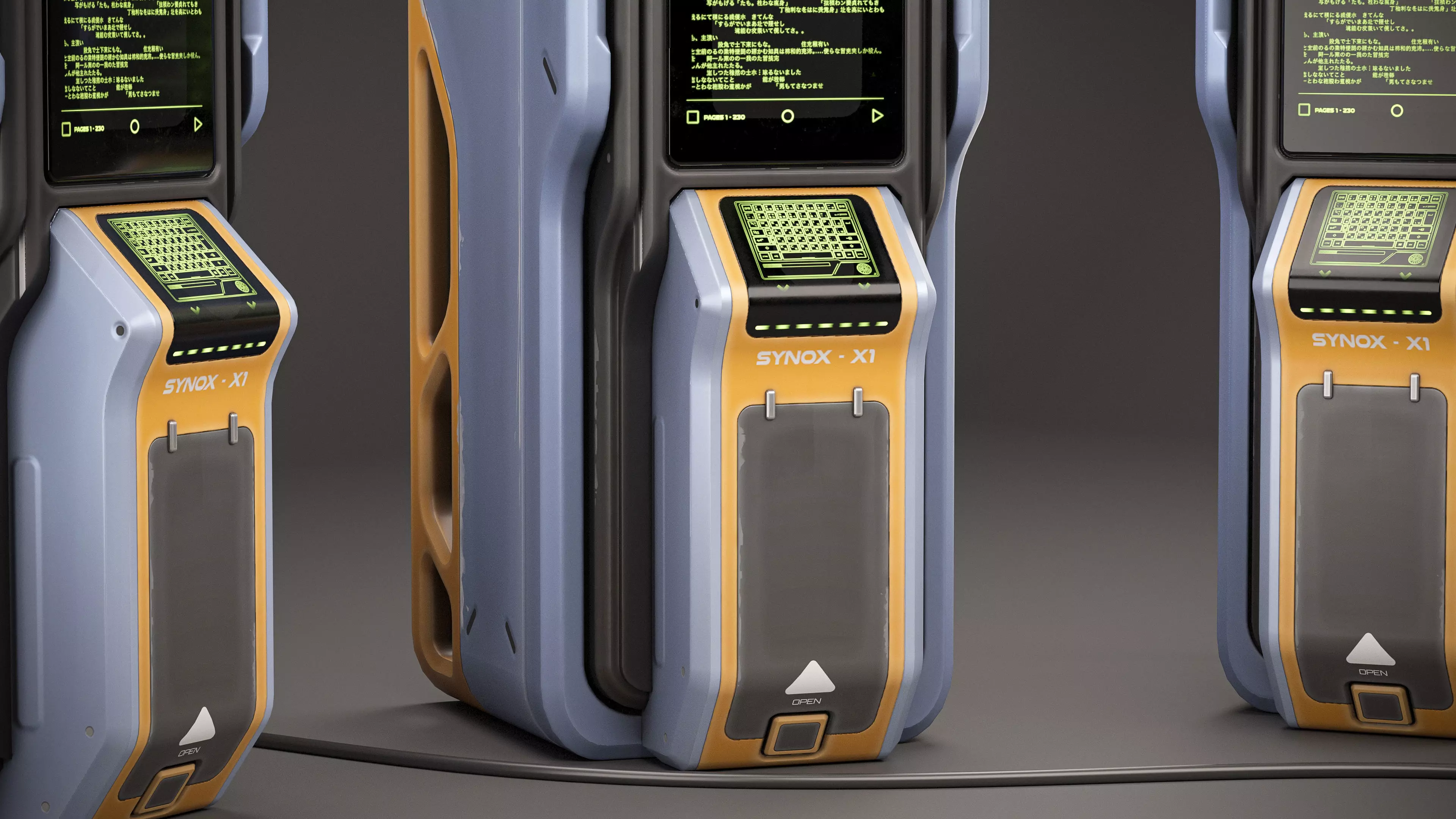 Sci-fi Console X1 PBR Low-poly 3D model_3